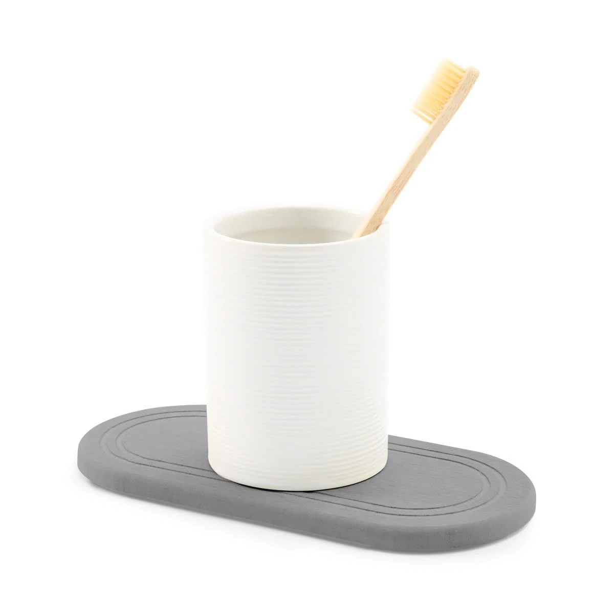 2 Stone Dry Bathmat and Tray Set, 2 of 8