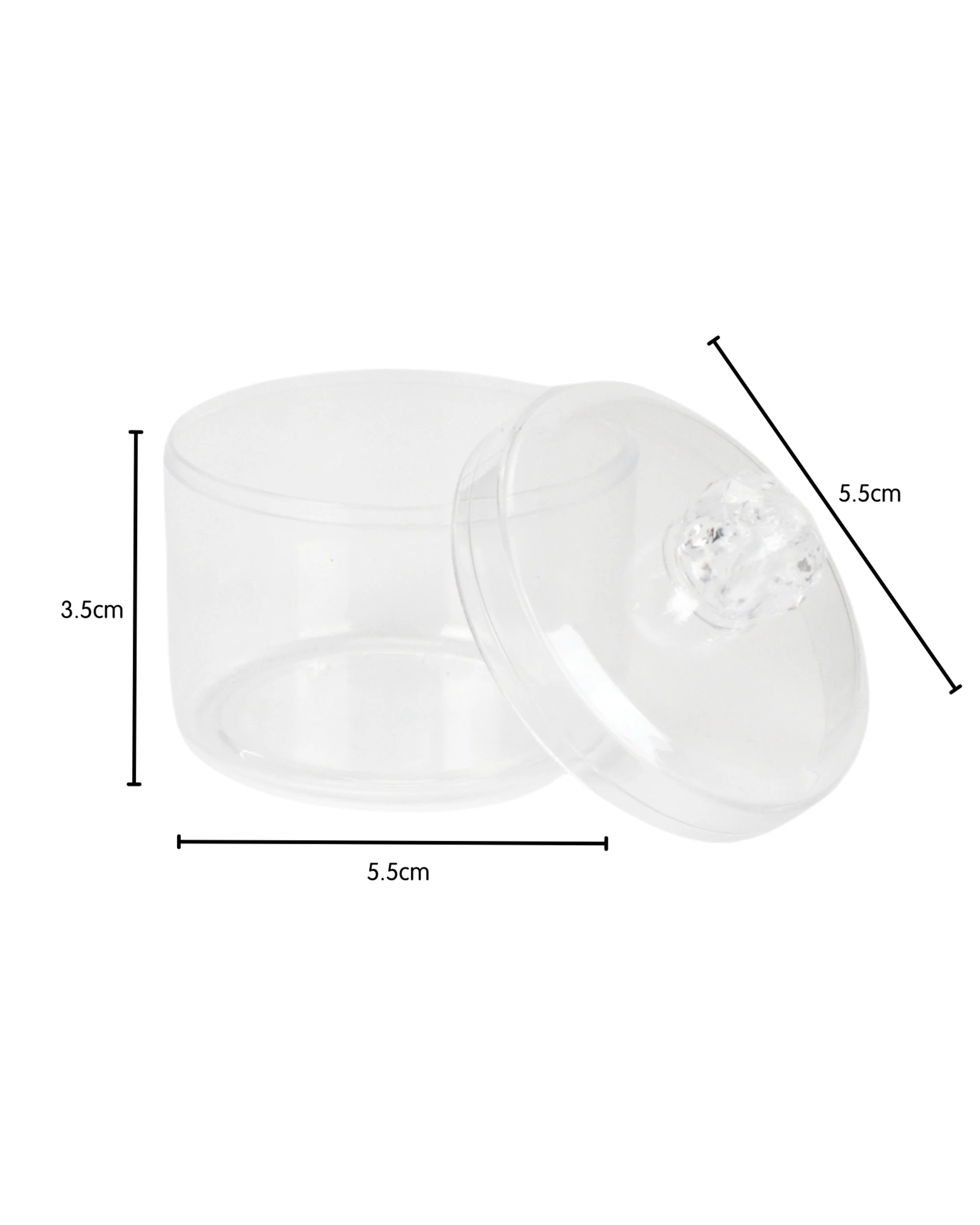 3 Party Maker Mini Plastic Jar With Lid 6cm - Clear, 3 of 3