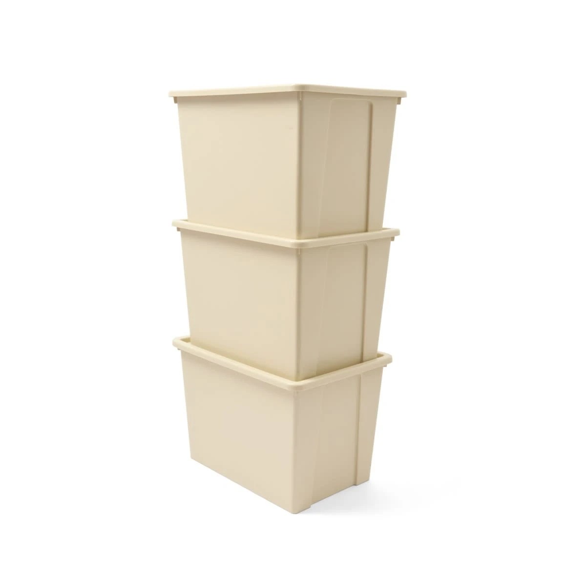 1 3 Pack 20L Storage Boxes - Beige, 1 of 10
