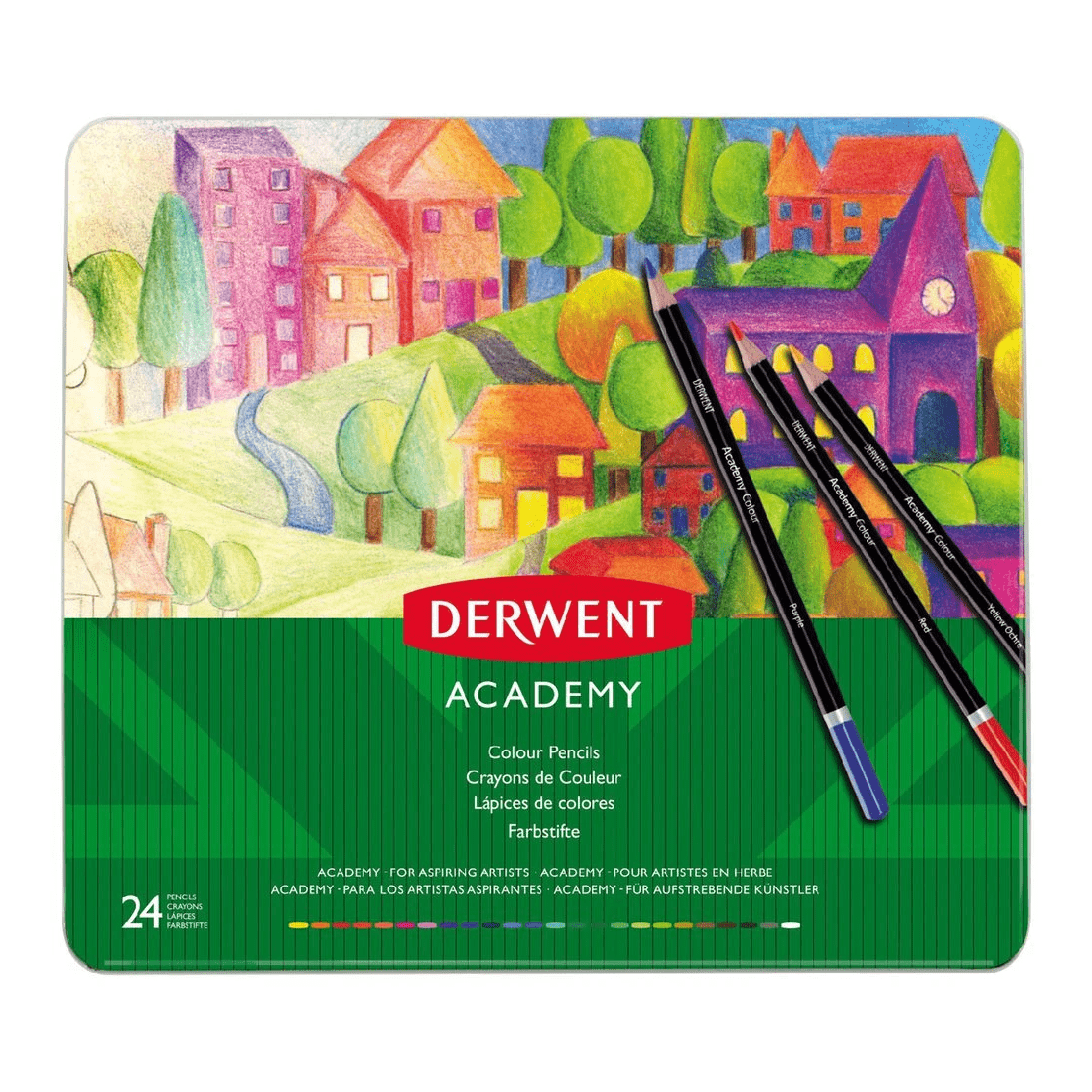 1 Derwent Academy Coloured Pencils 24 Pack, 1 of 9