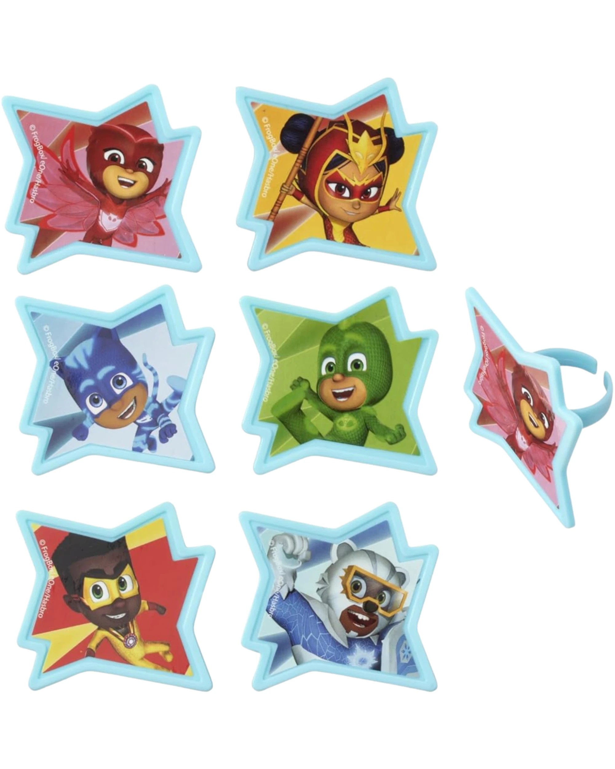 3 DecoPac PJ Masks Calling All Heroes Cupcake Rings Pack of 12, 3 of 3
