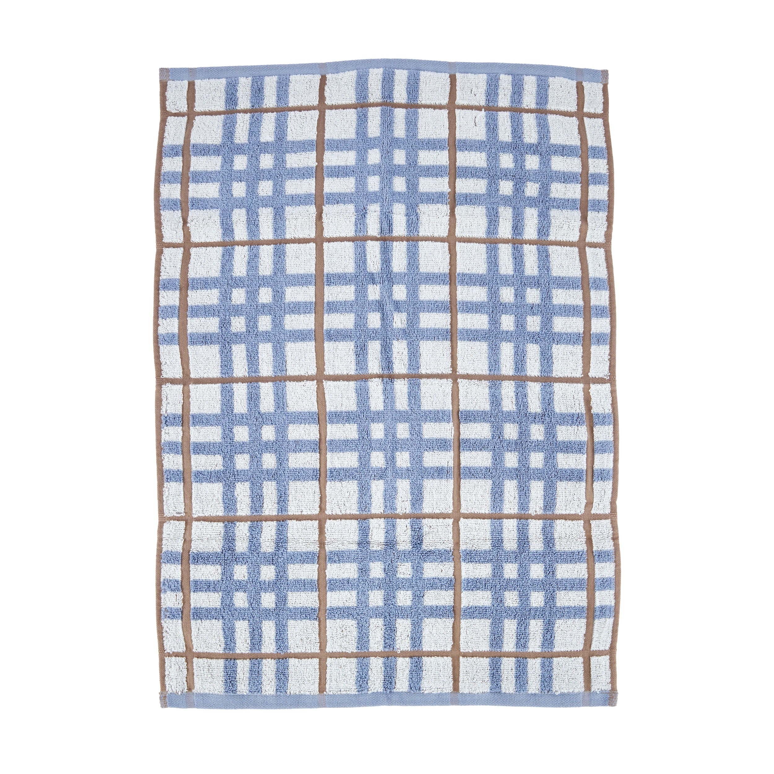 3 Cotton Check Hand Towel - Blue, 3 of 5