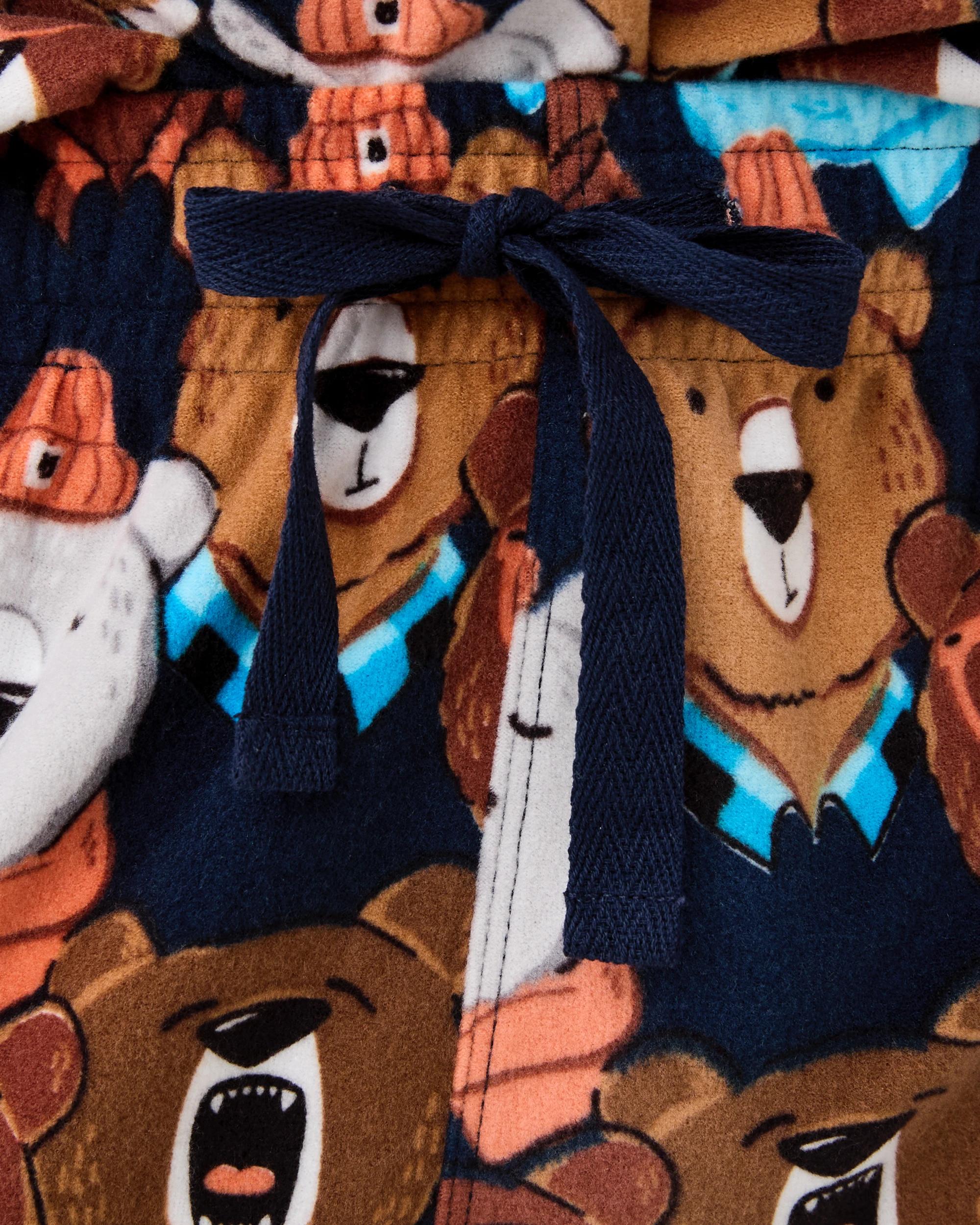 7 Long Sleeve Matching Jogger Pyjama Set Nvy Bears, 7 of 7