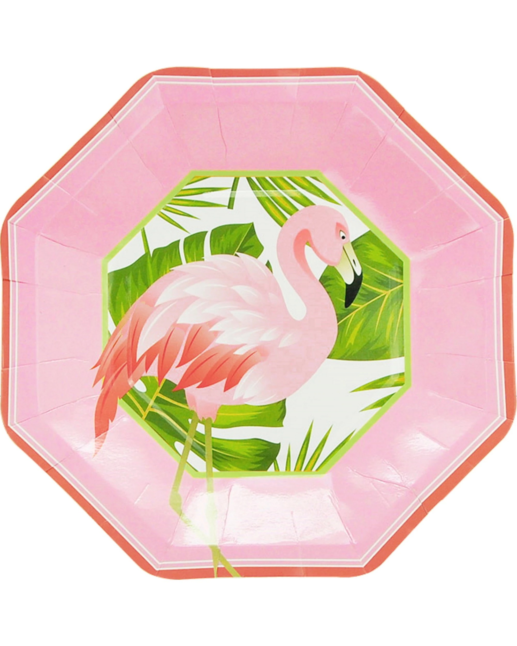 1 Party Maker Flamingo Tropicana Large Paper Plates Pack of 8 - Pink, 1 of 1