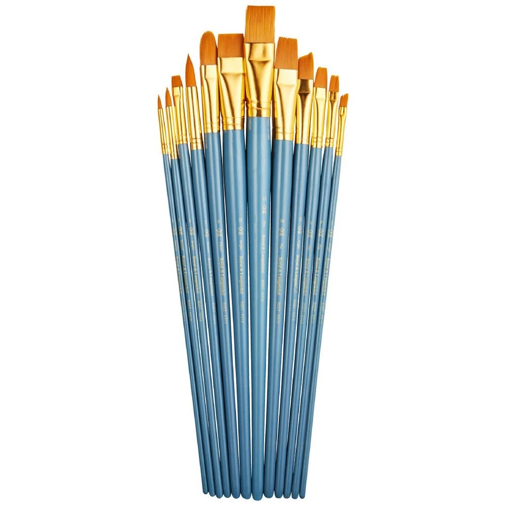 1 Royal & Langnickel Medium Gold Paintbrush Set 12 Piece, 1 of 3