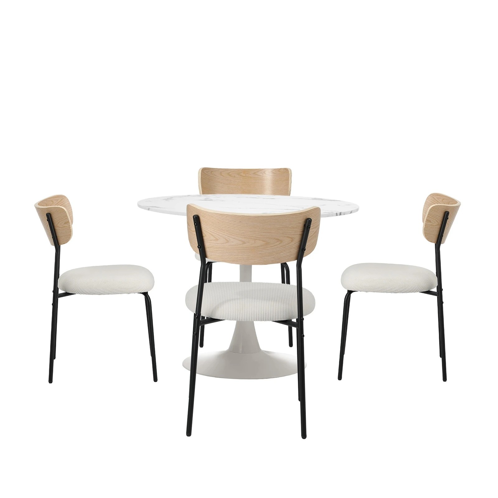 8 Oikiture 90cm Dining Table And Chairs 4-seater Kitchen Furniture Set
 - Multi, 8 of 10