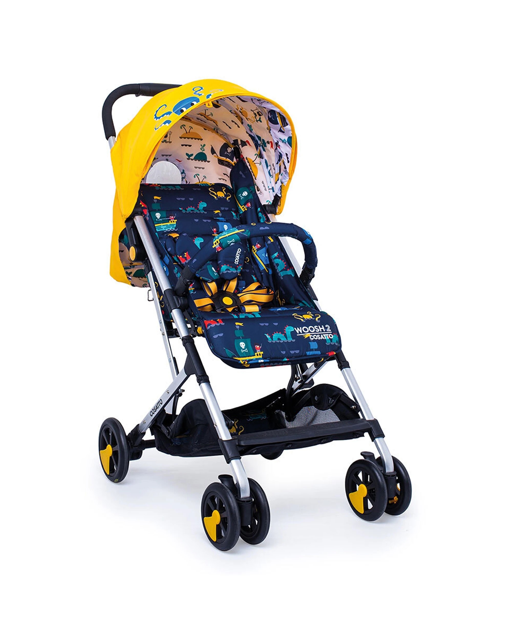 3 COSATTO Woosh 2 Stroller w Bumper Bar 0m+ Lightweight Compact Fold Easy Sea Monsters - Multi, 3 of 5