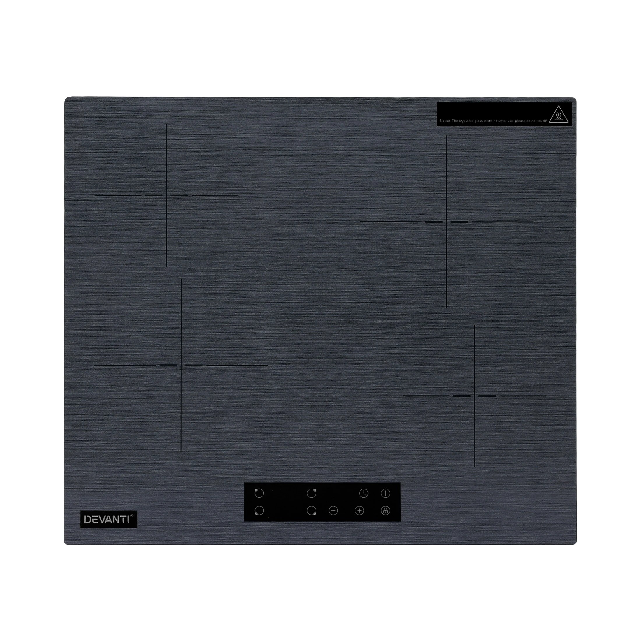 3 Devanti Electric Ceramic Cooktop 60cm Touch Control - Grey, 3 of 10