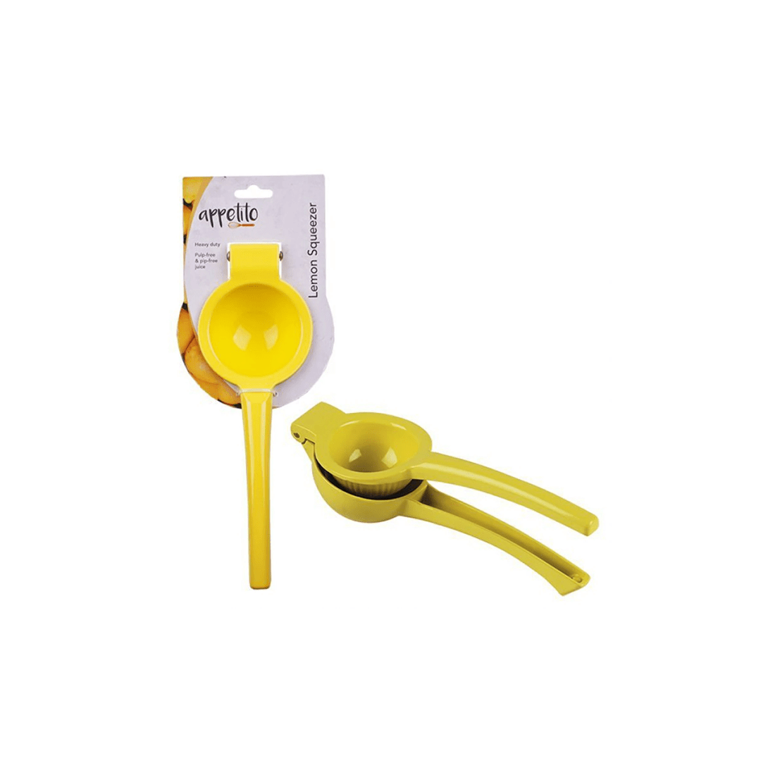 1 Appetito Lemon Squeezer Heavy Duty Cast Alloy Citrus Juicer For All Citrus
 - Yellow, 1 of 2