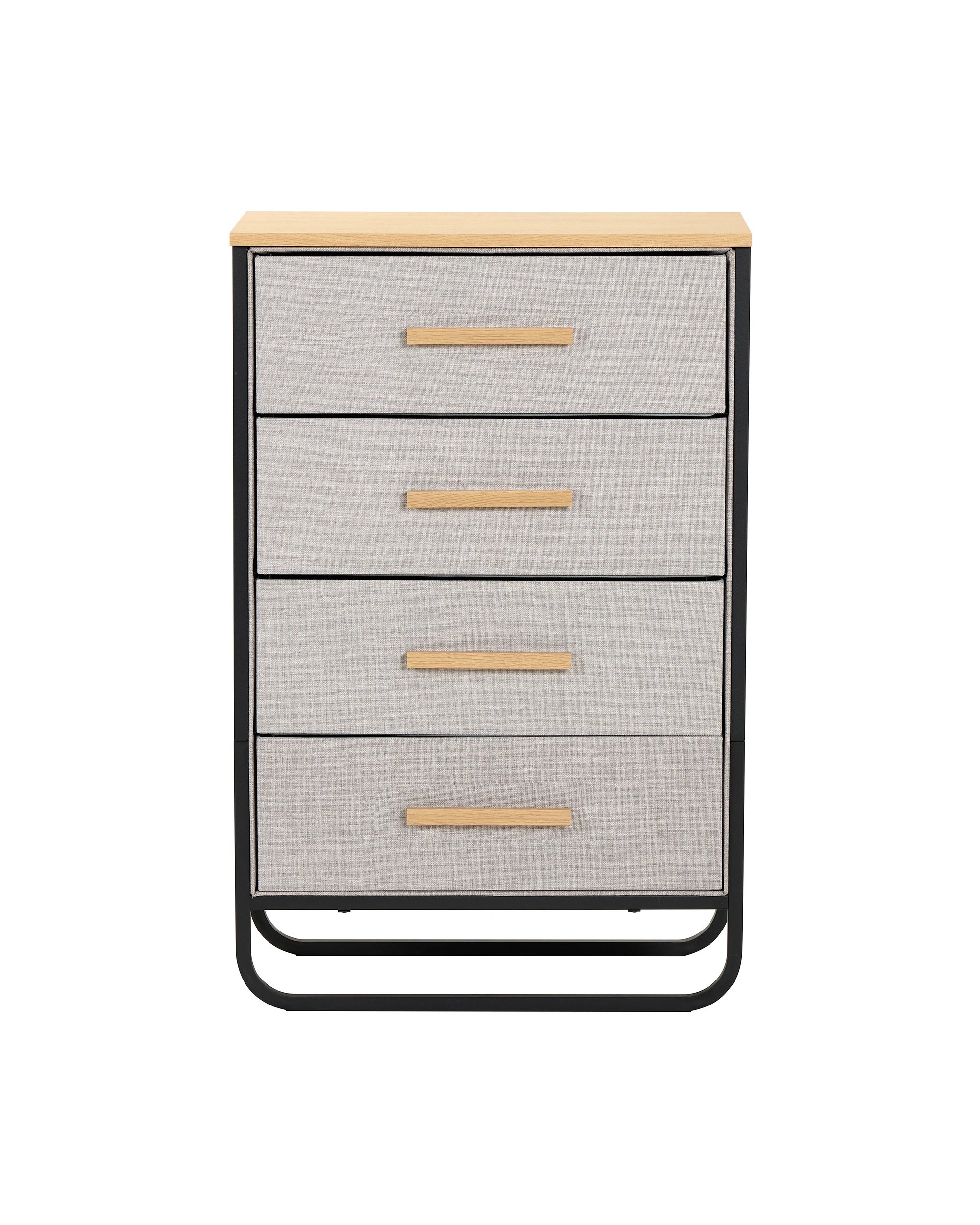 2 Sherwood Selene 4 Drawer Fabric Dresser 60x35x92cm - Grey, 2 of 9