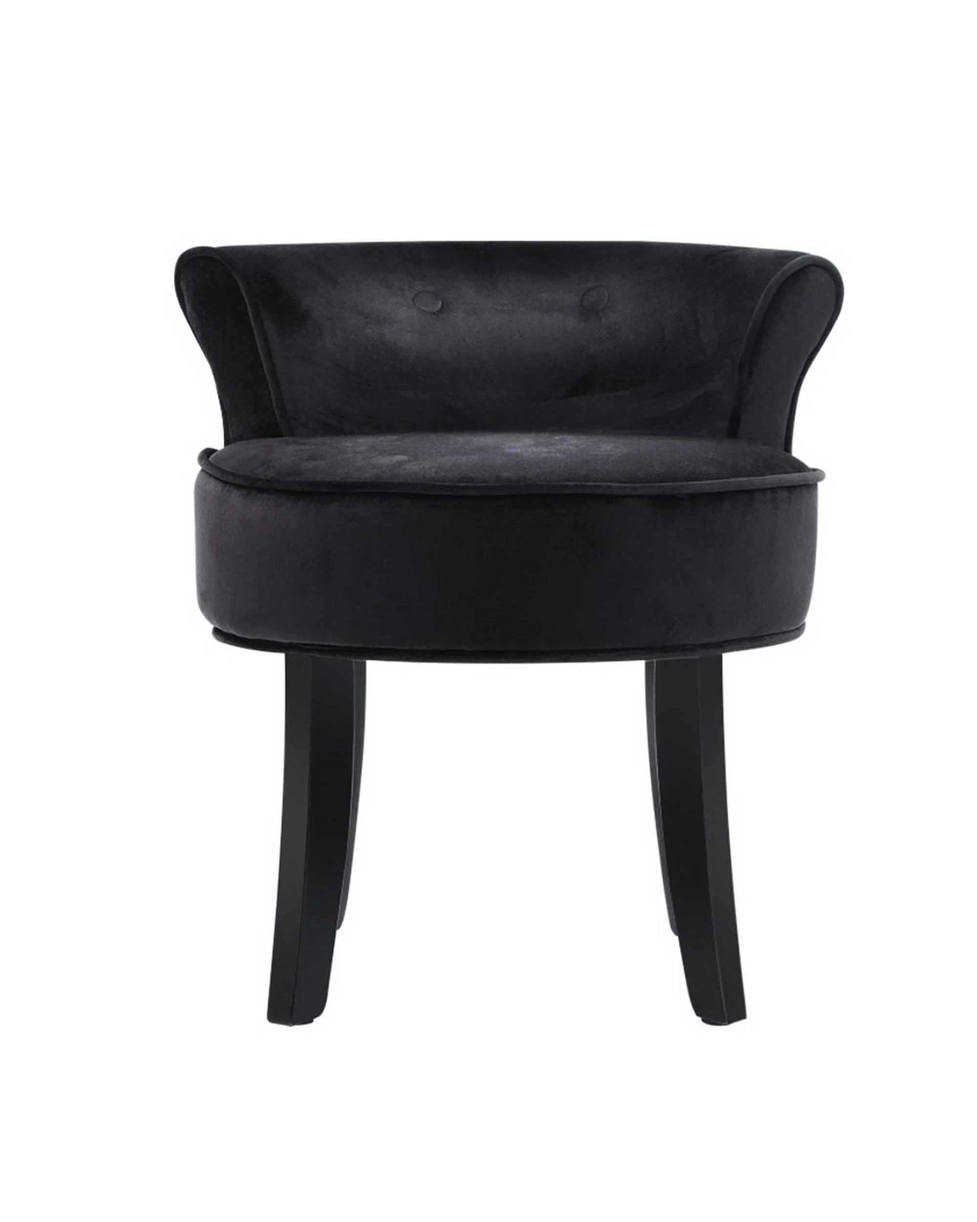 3 Artiss Vanity Stool Velvet  Abella - Black, 3 of 6