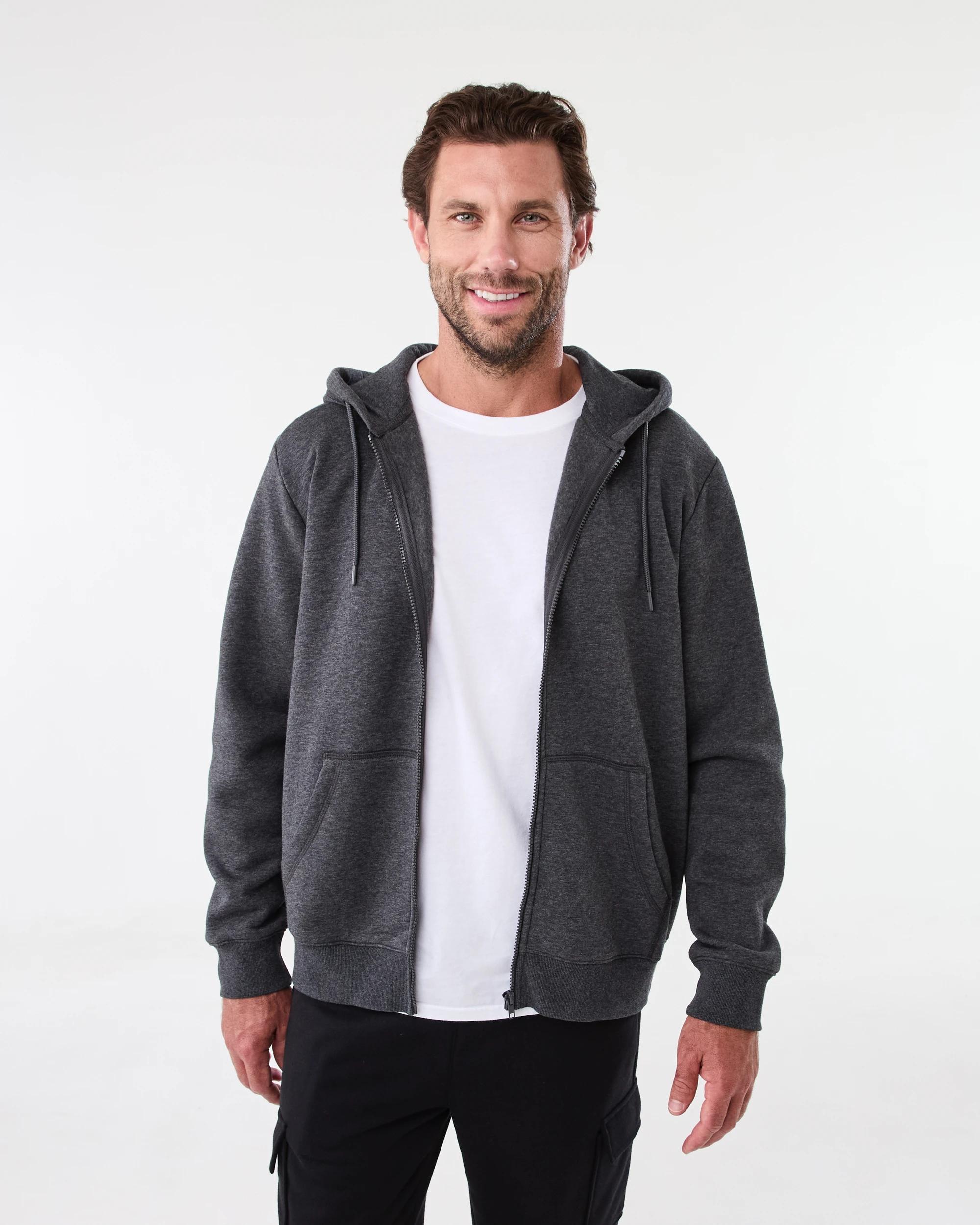 1 Zip Through Hoodie Gry Chmrle, 1 of 8