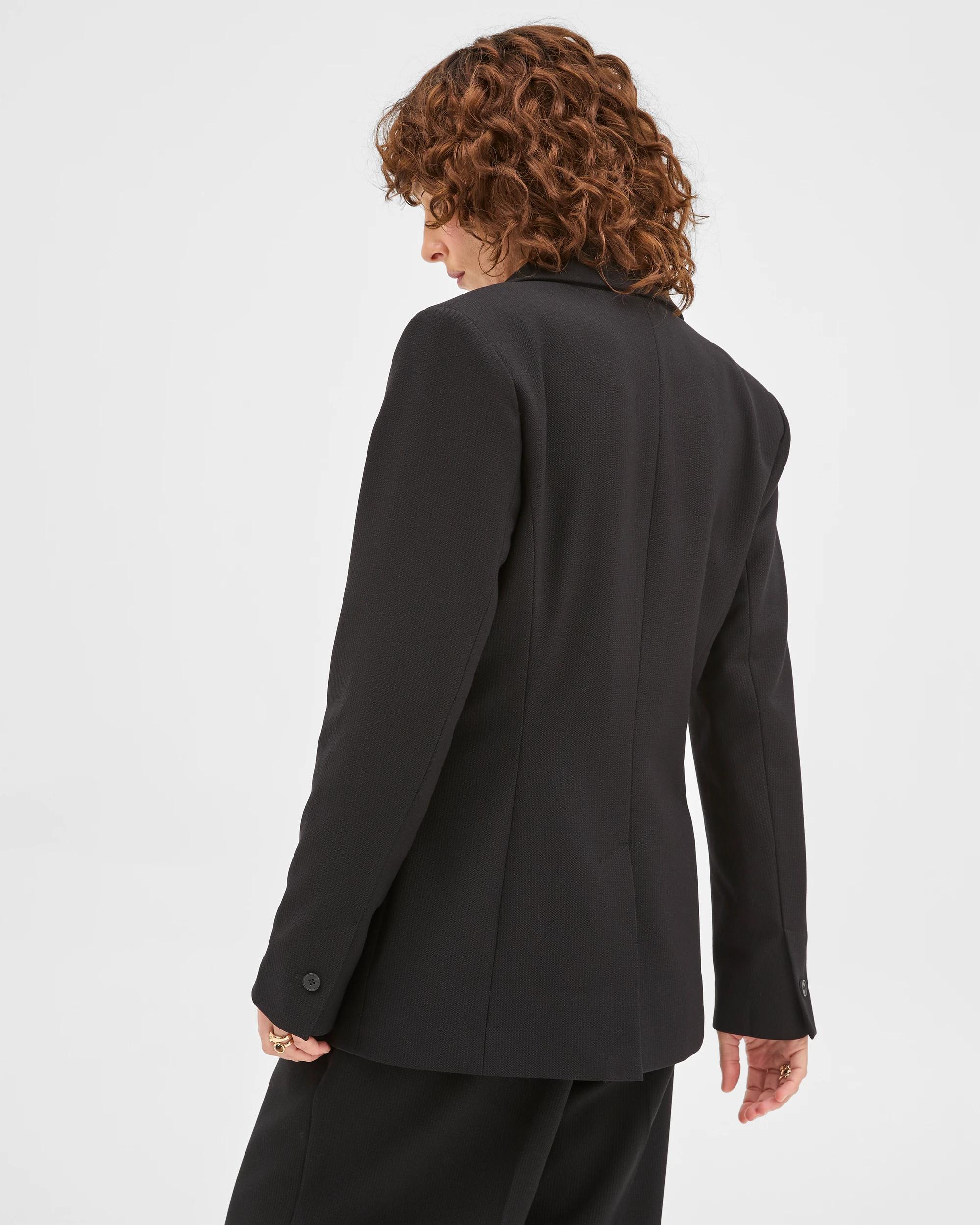 5 Preview Double Breasted Polished Blazer BLACK, 5 of 5