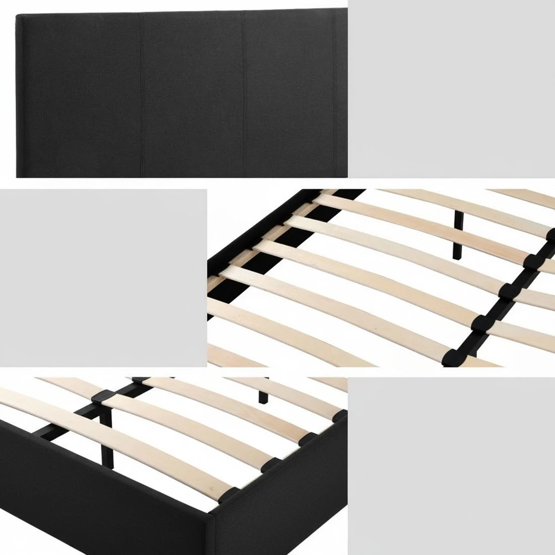 7 Artiss Bed Frame Double Size Charcoal NEO - Charcoal, 7 of 7