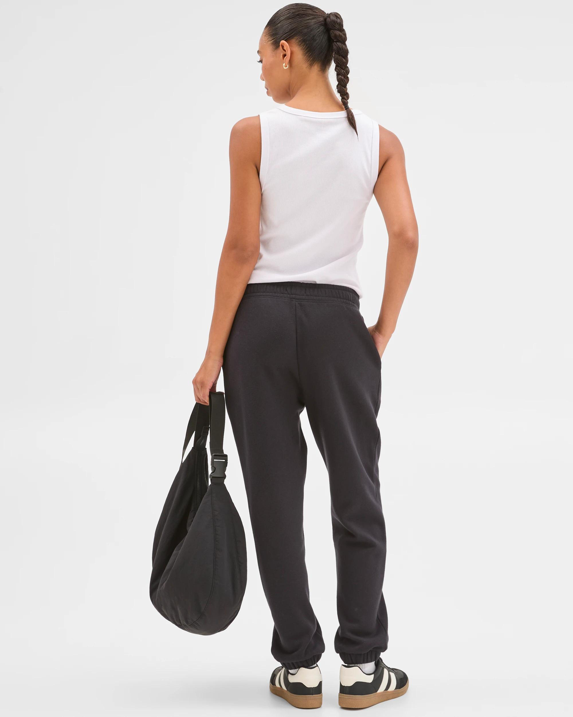 5 Target Woman Australian Cotton Blend Fleece Trackpants BLACK, 5 of 5