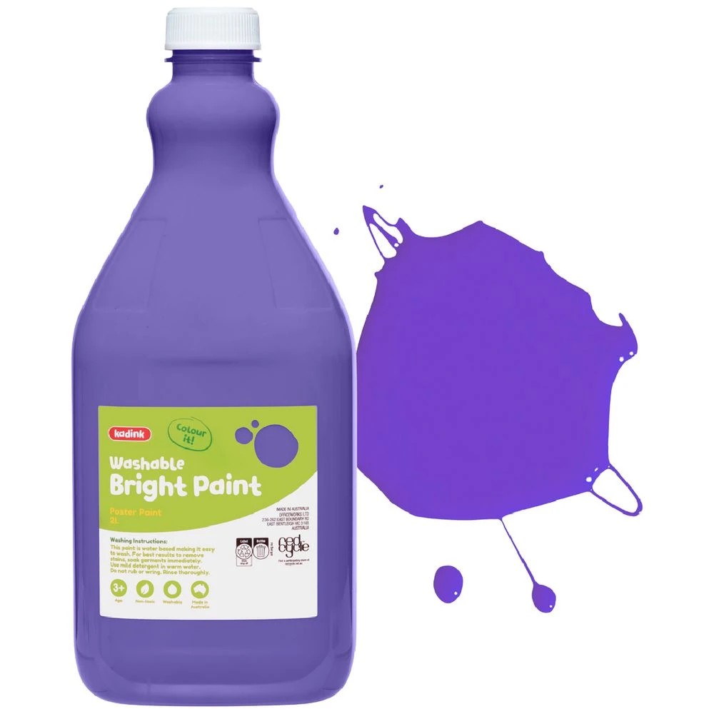 1 Kadink Bright Poster Paint 2L Purple, 1 of 2