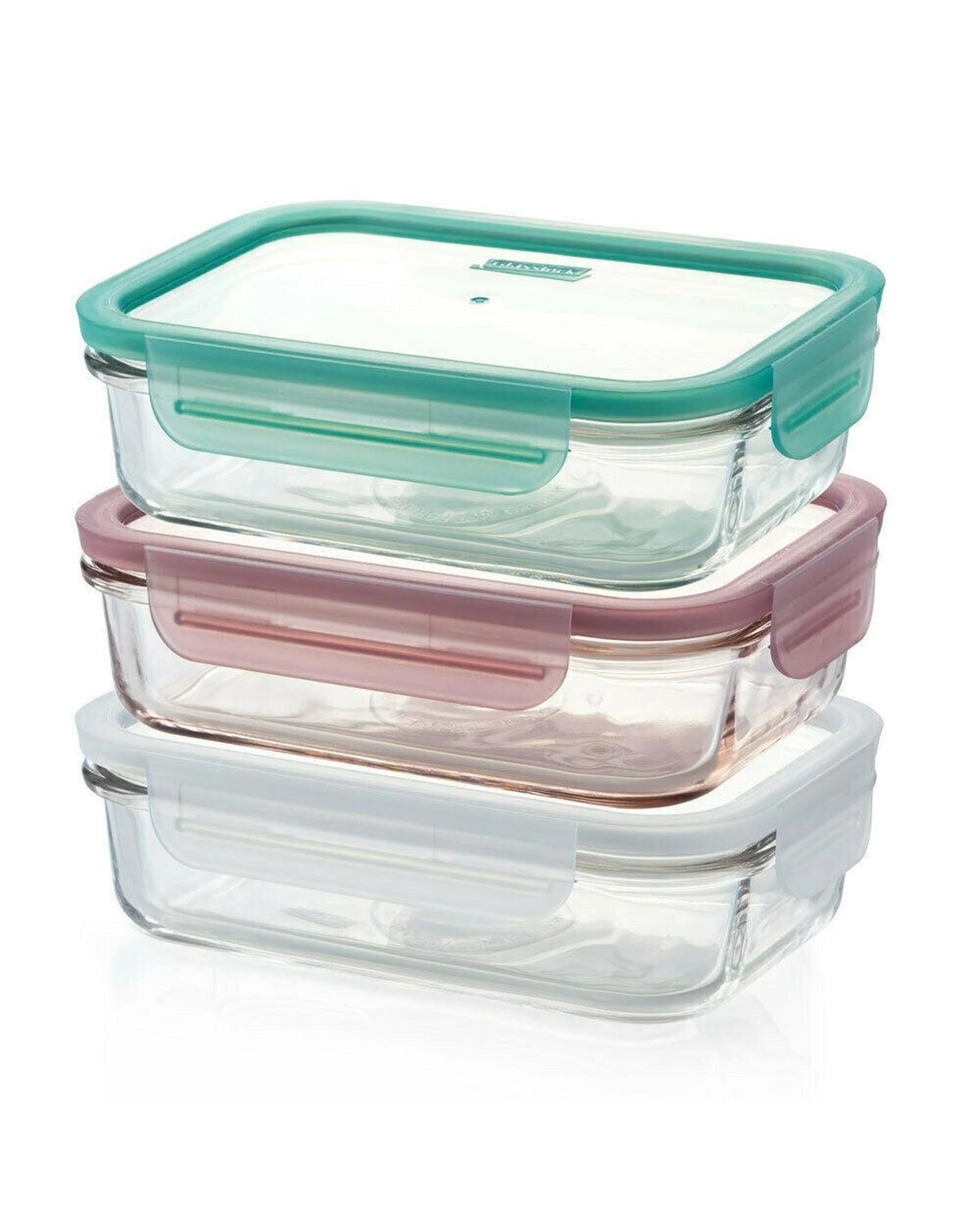 2 Glasslock 710ml Rectangular Storage Container Set w Lid 6pc, 2 of 2