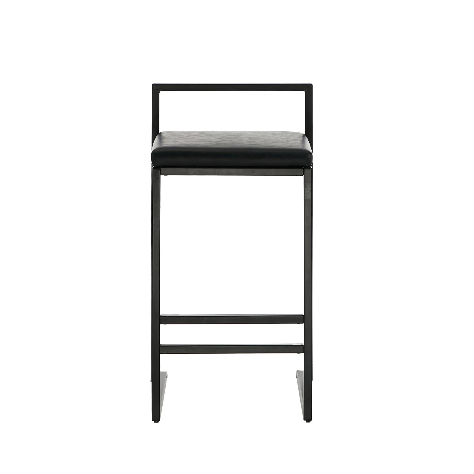 6 Oikiture 2x Bar Stools Kitchen Dining Stool Counter High Chair Leather - Black, 6 of 10