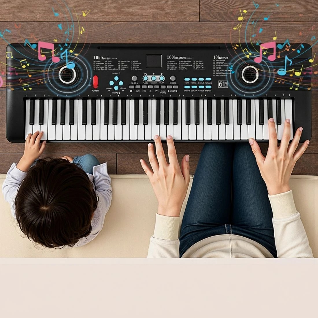 5 Alpha 61-Key Digital Piano Keyboard Electric Beginners Gift - Black, 5 of 7