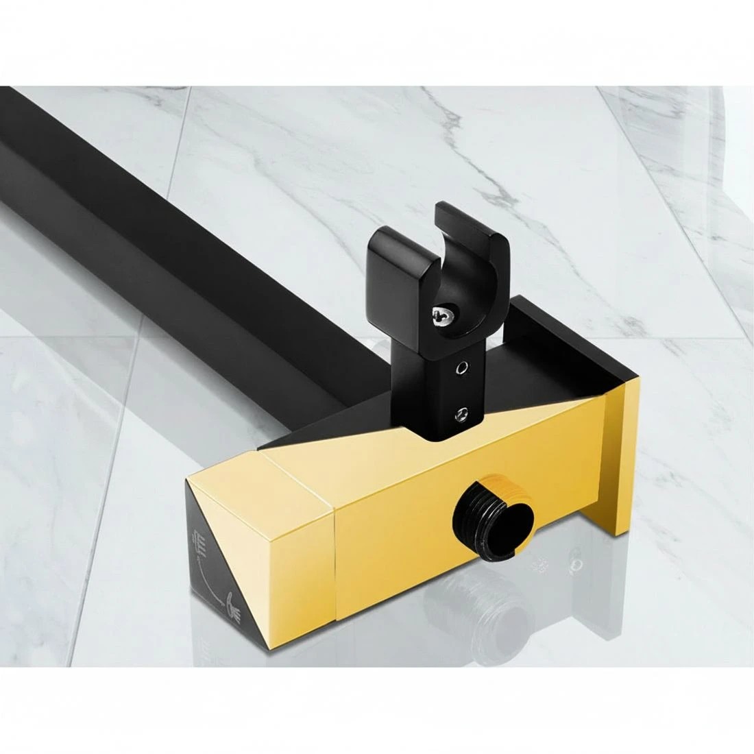 4 Cefito 8'' Rain Shower Head Set Handheld Square High Pressure - Black, 4 of 5