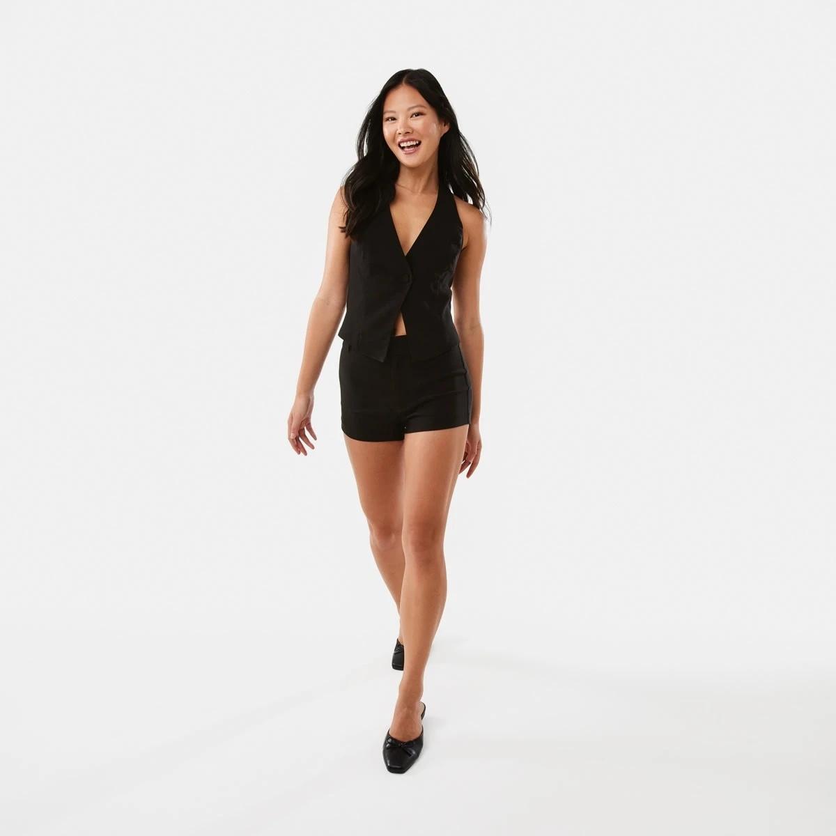 2 Micro Bengaline Shorts Black, 2 of 8