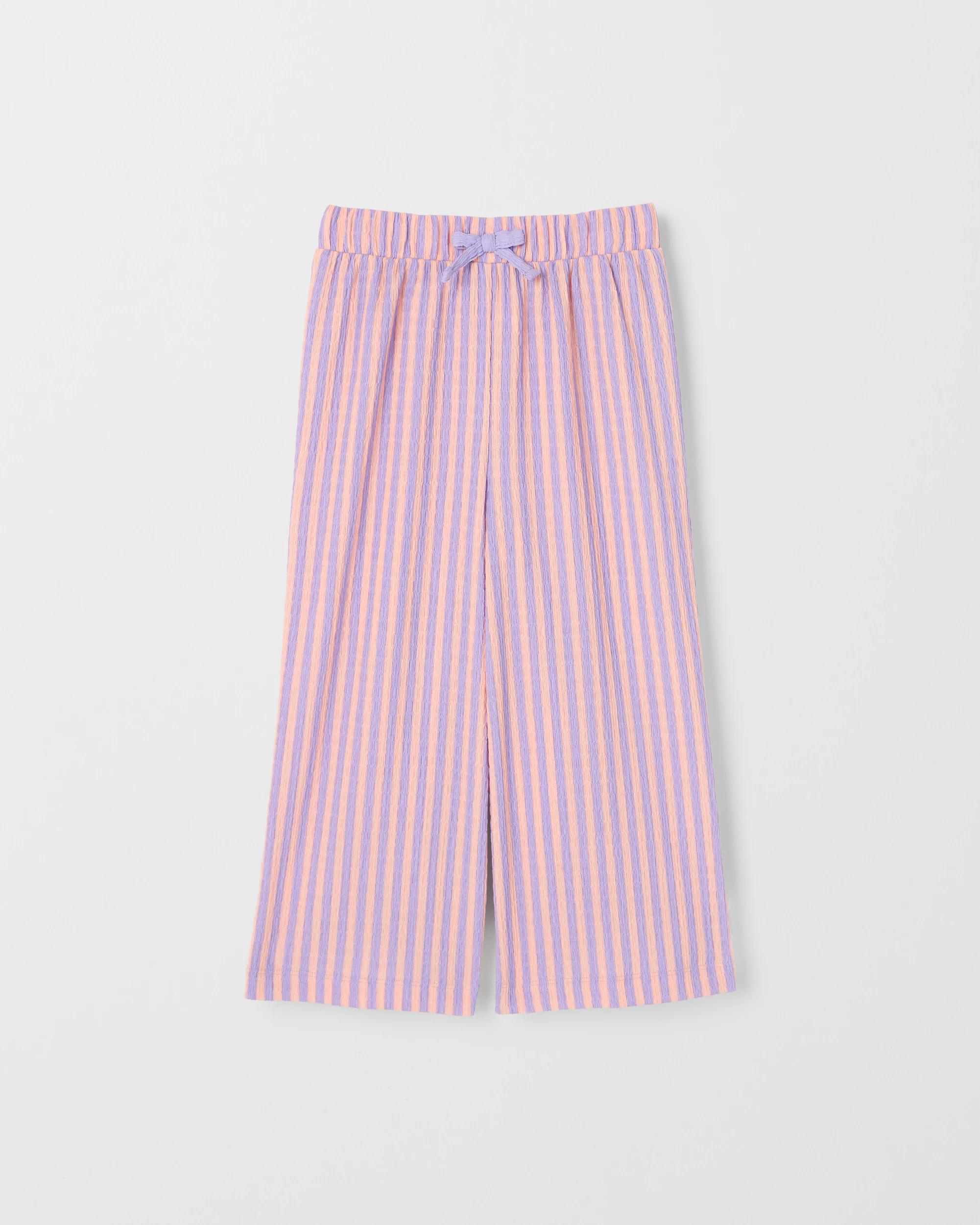 5 Target Kids Crinkle Wide Leg Pants PINK/PURPLE STRIPE, 5 of 6