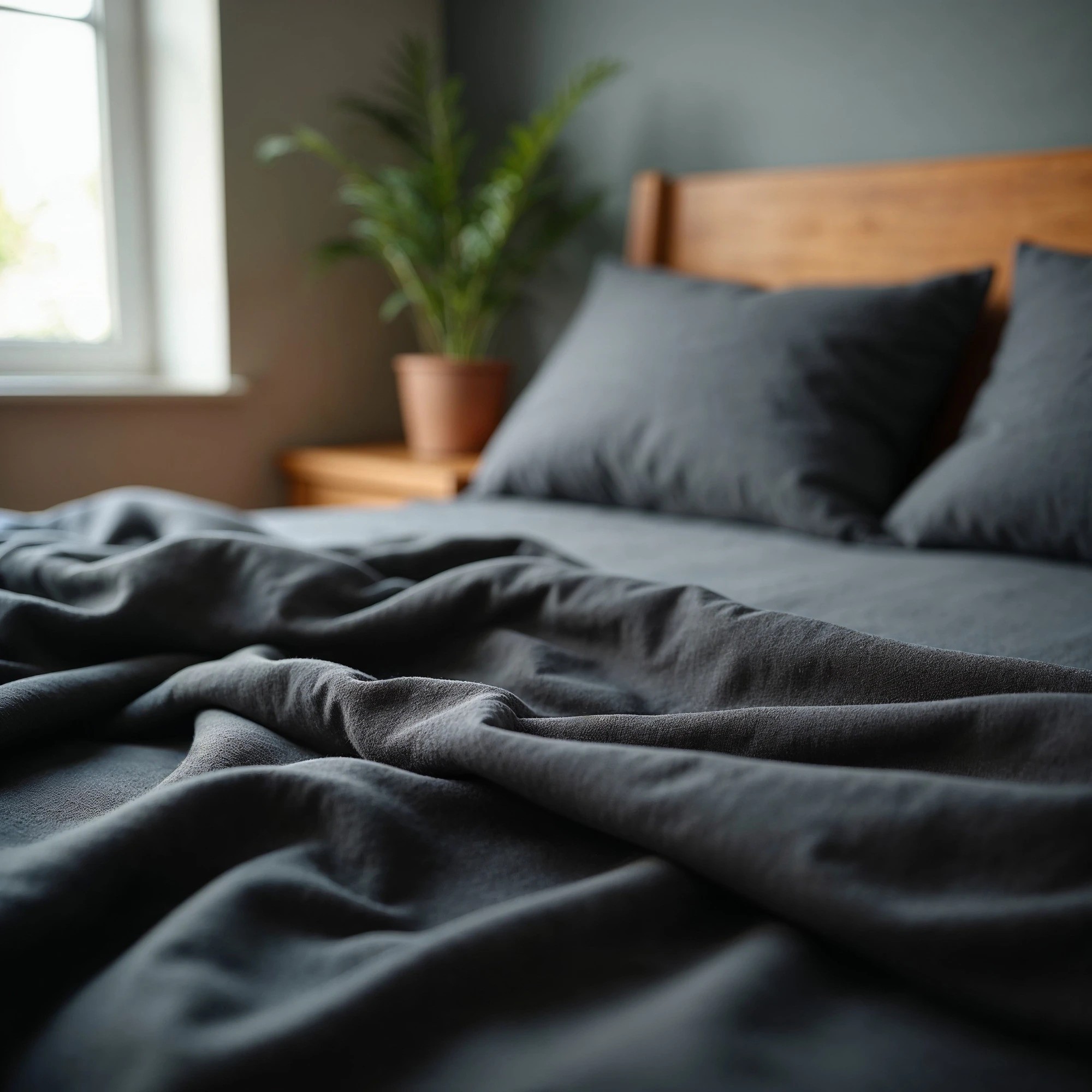2 Royal Comfort 2000 Thread Count Bamboo Cooling Sheet Set Ultra Soft Bedding - King Bed - Charcoal, 2 of 3