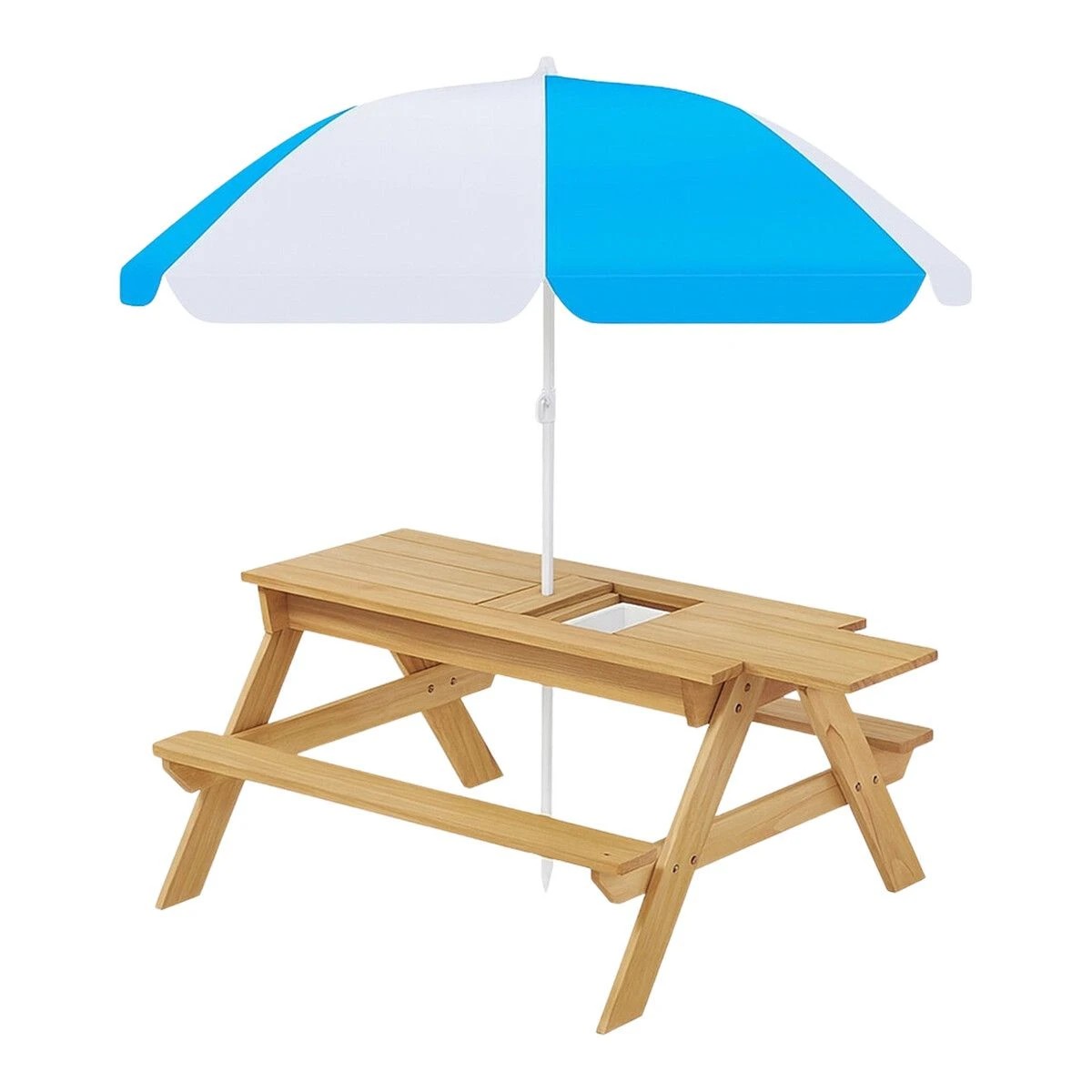 3 Kidbot Kids Sand Water Table Chairs Set 3 in 1 Outdoor Picnic Camp Activity Sandpit Desk Bench Childrens Craft, 3 of 4