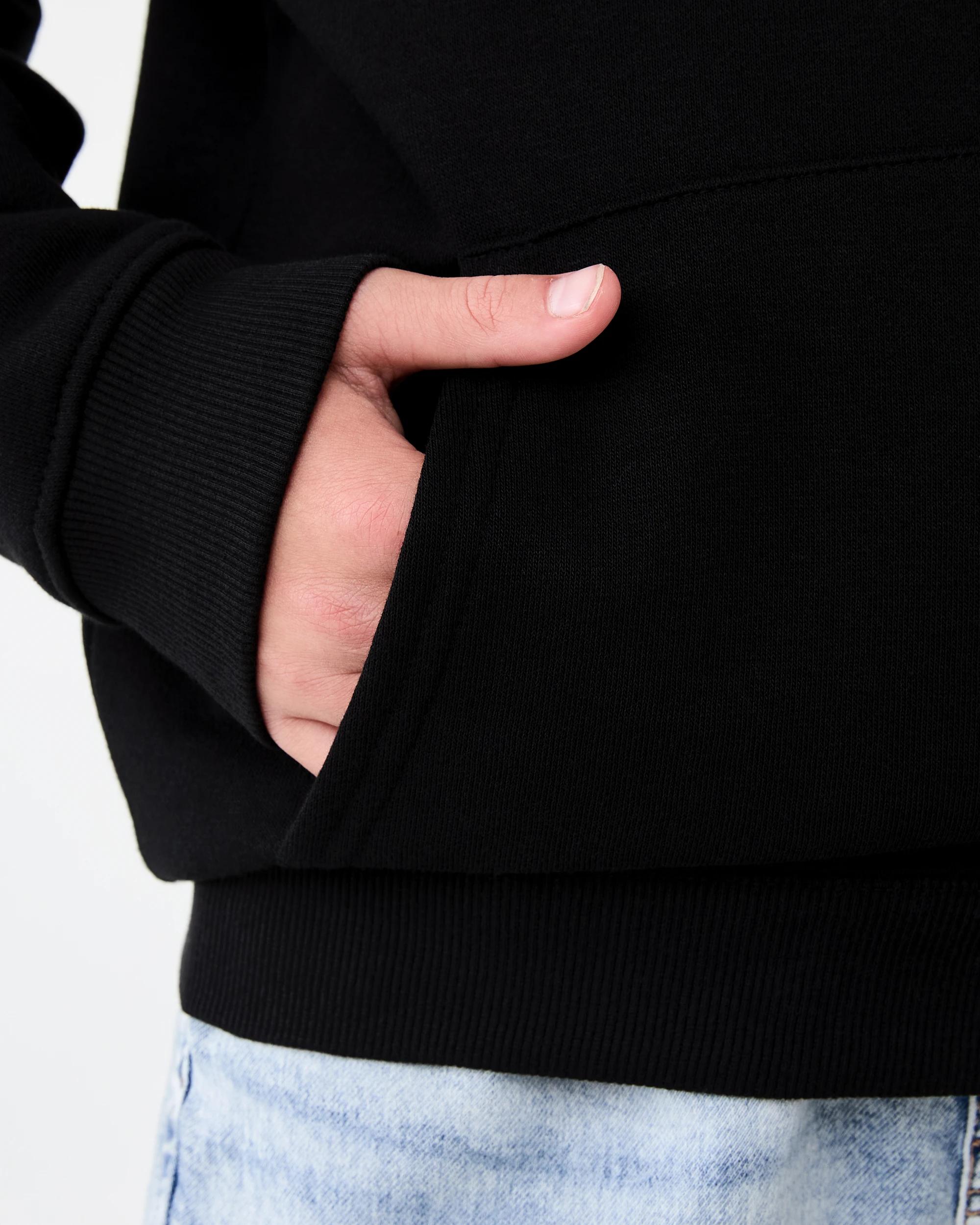 5 Oversized Plain Hoodie Black, 5 of 6