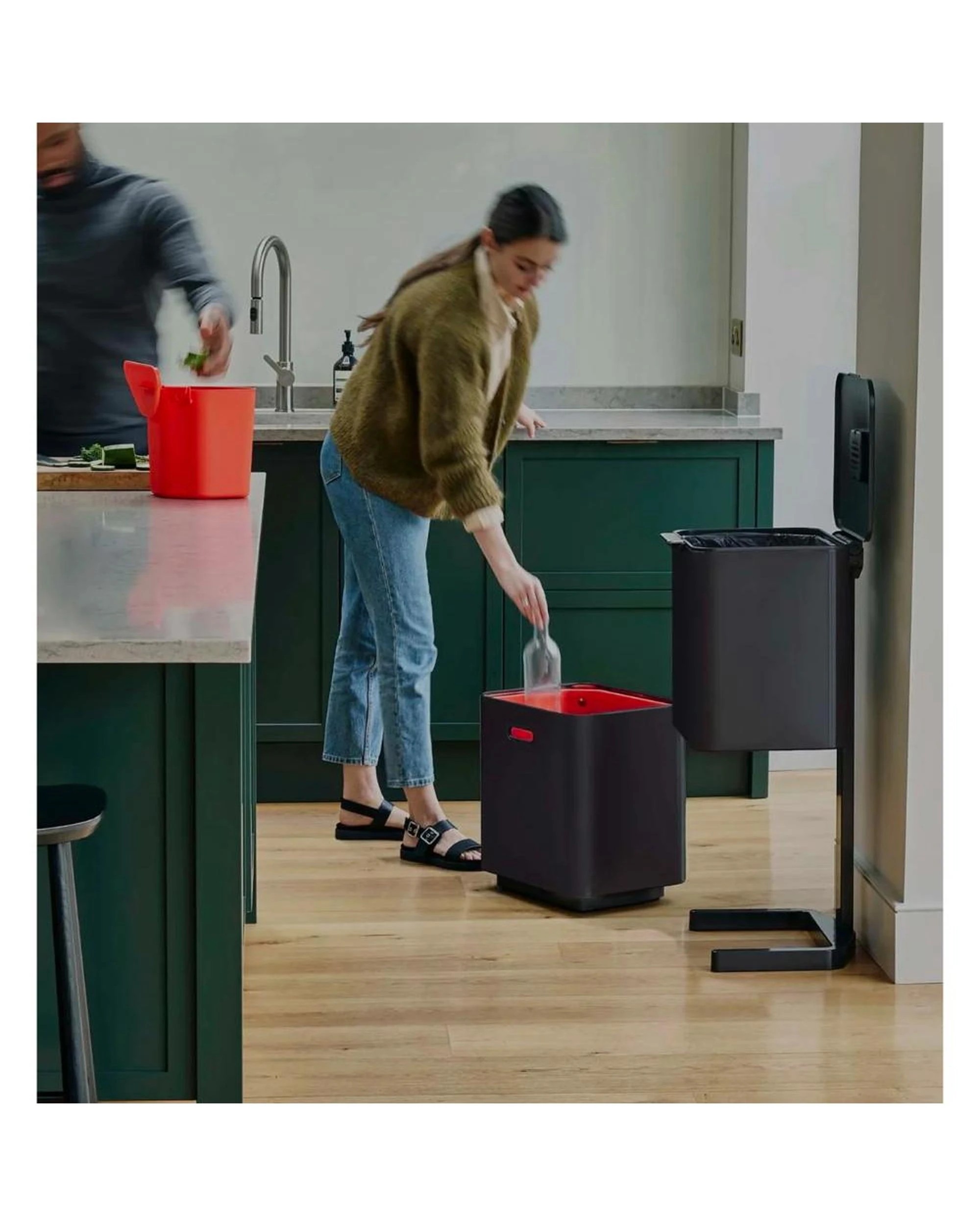 8 Joseph Joseph Totem Max Waste Separation 60L Bin Black 30106, 8 of 9