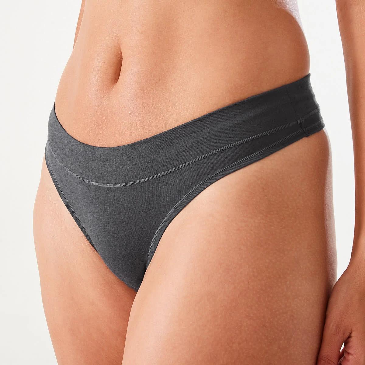 7 3 Pack Bamboo Blend G-String Briefs SMOKY GREEN, SILVER MARLE, SHADOW NAVY, 7 of 8