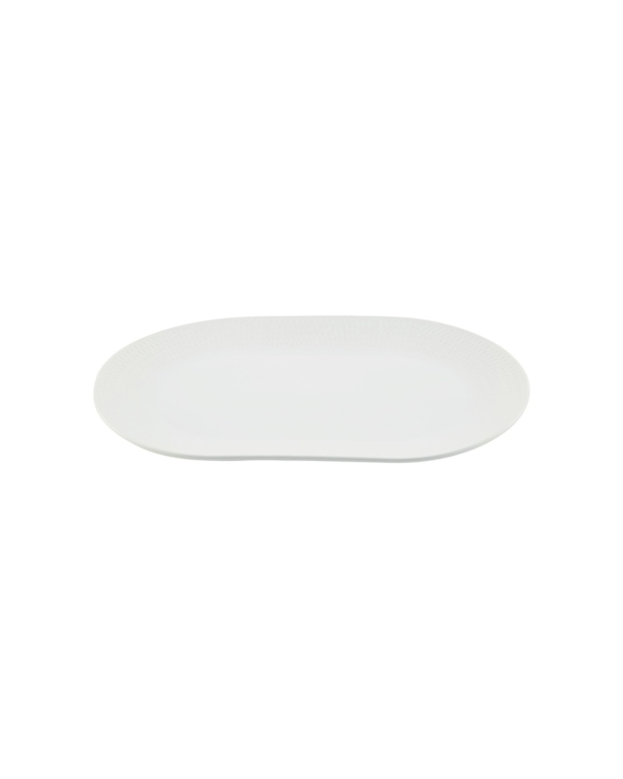 2 Maxwell & Williams Basics Diamonds Oblong Platter 38x25cm Porcelain Dinnerware Serveware - White, 2 of 3