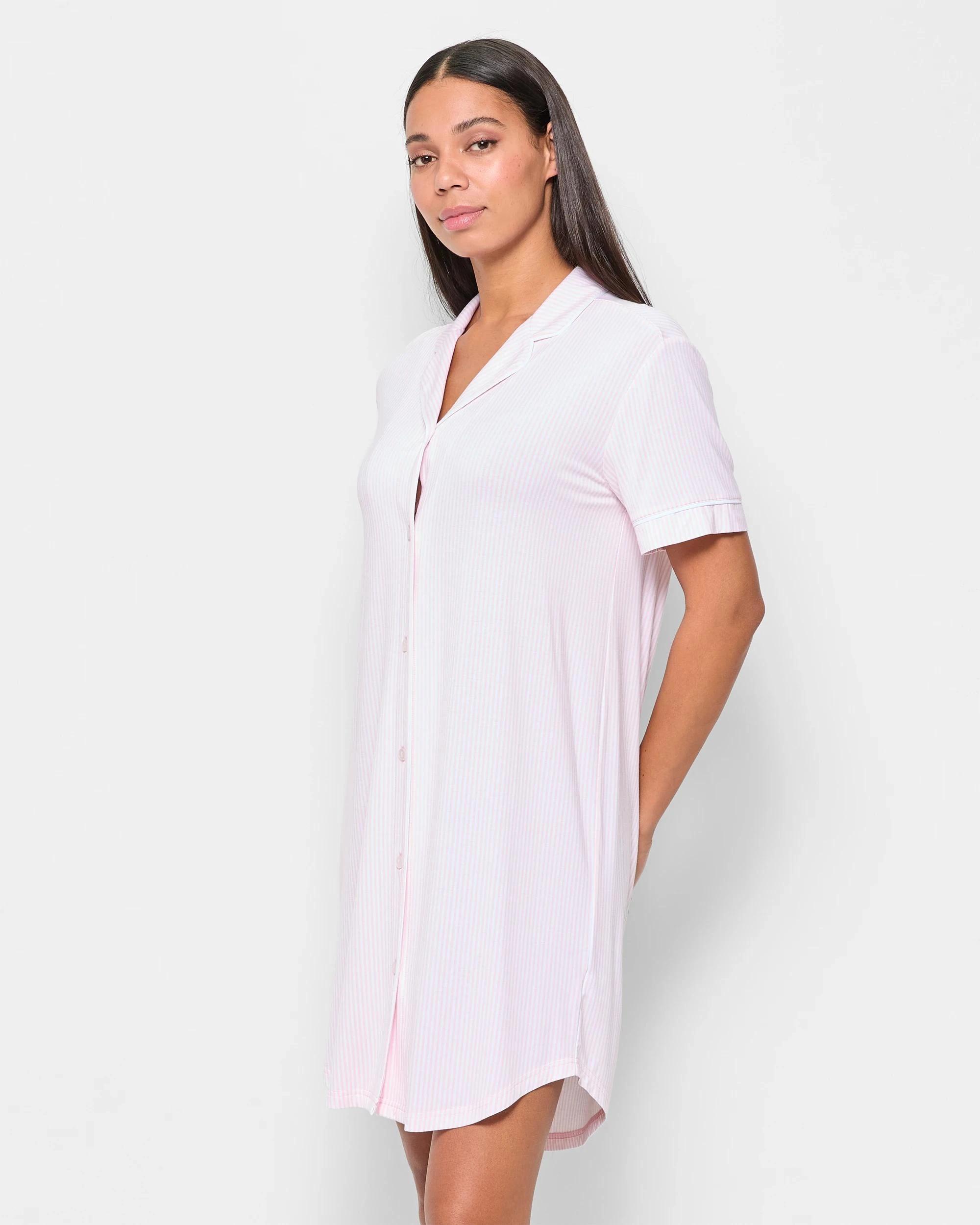 3 Target Woman Soft Comfort Bamboo Pyjama T-Shirt PINK, 3 of 6