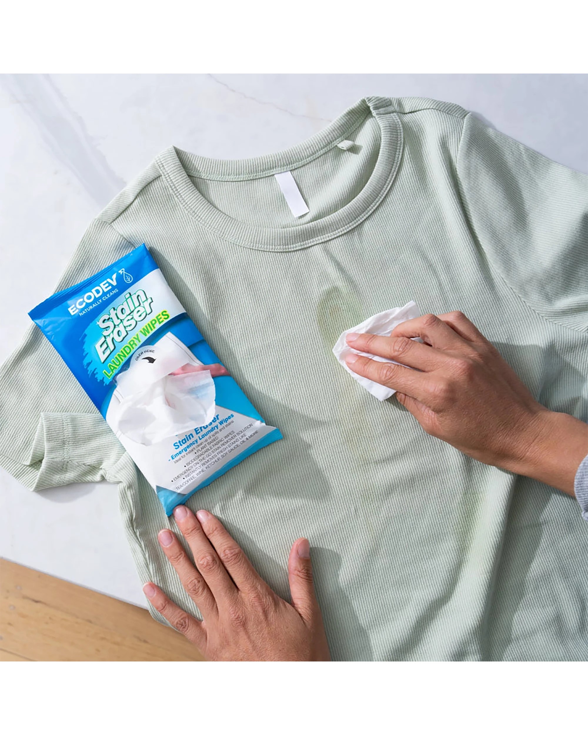 4 Ecodev Stain Eraser Laundry Wipes Bleach Fabric Safe 20pc, 4 of 4