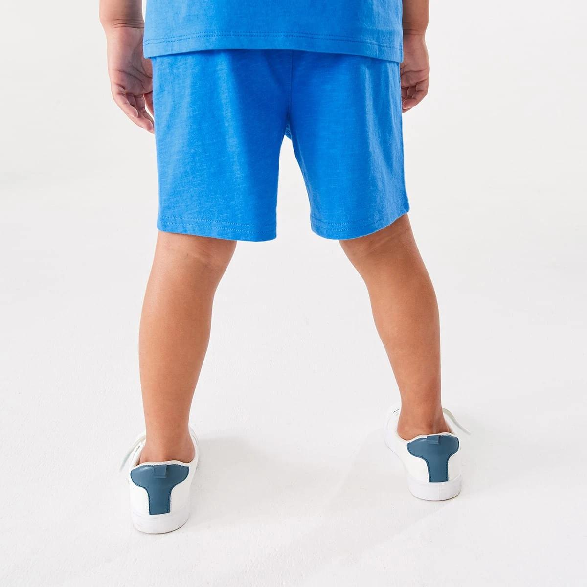2 Cotton Knit Shorts Fren Blue, 2 of 8