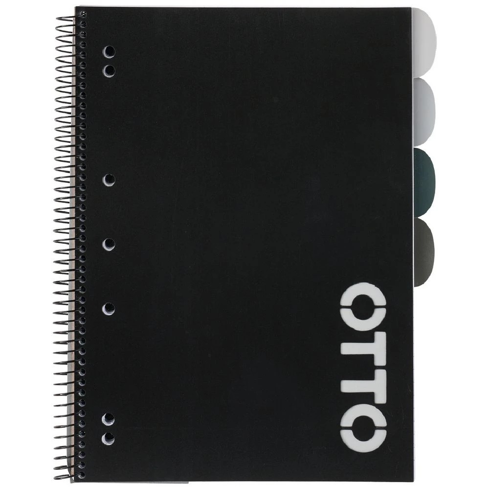 2 Otto A4 5 Subject Notebook 250 Page Black, 2 of 4