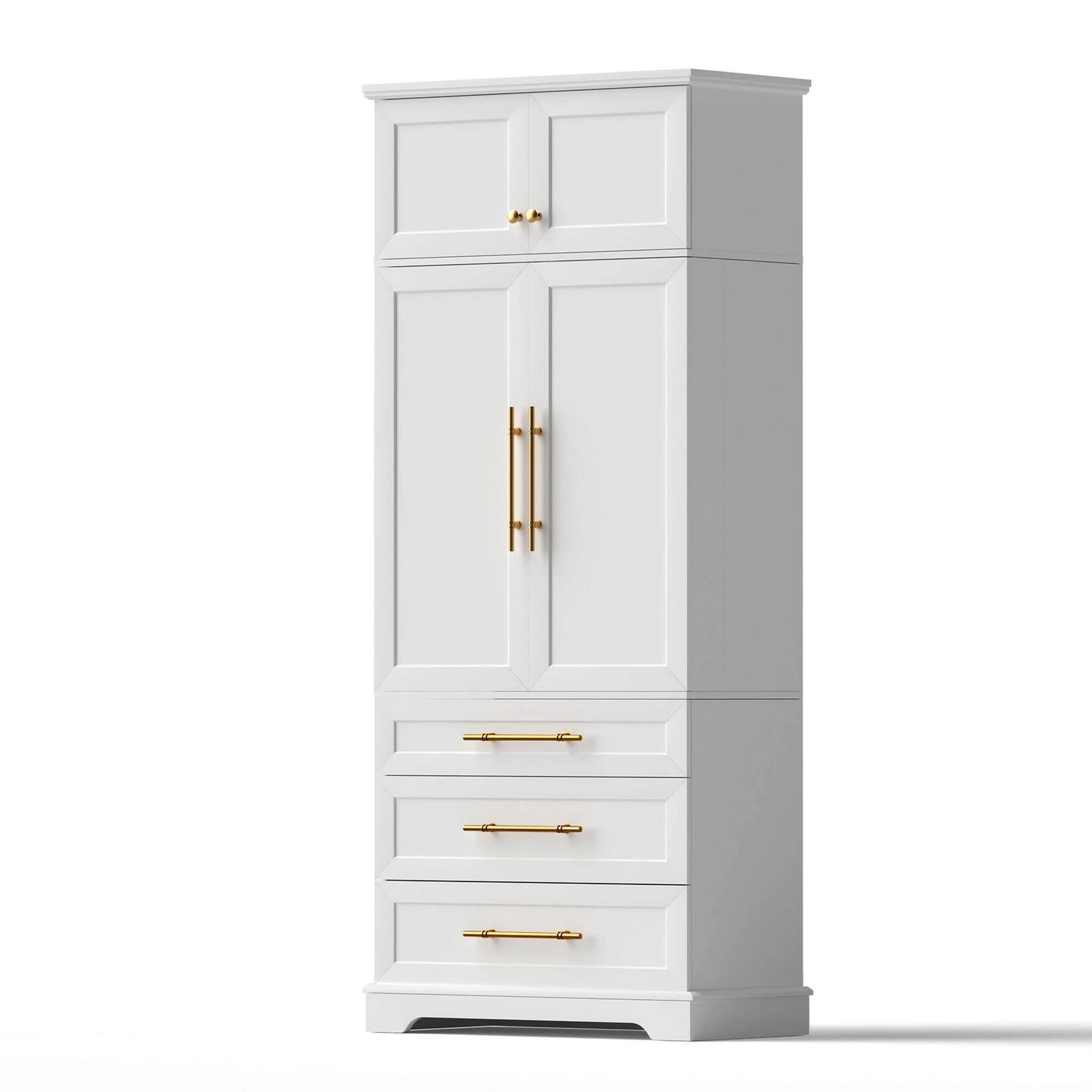 1 Artiss Buffet Sideboard Cabinet Pantry Kitchen Storage Cupboard Drawers - White, 1 of 3