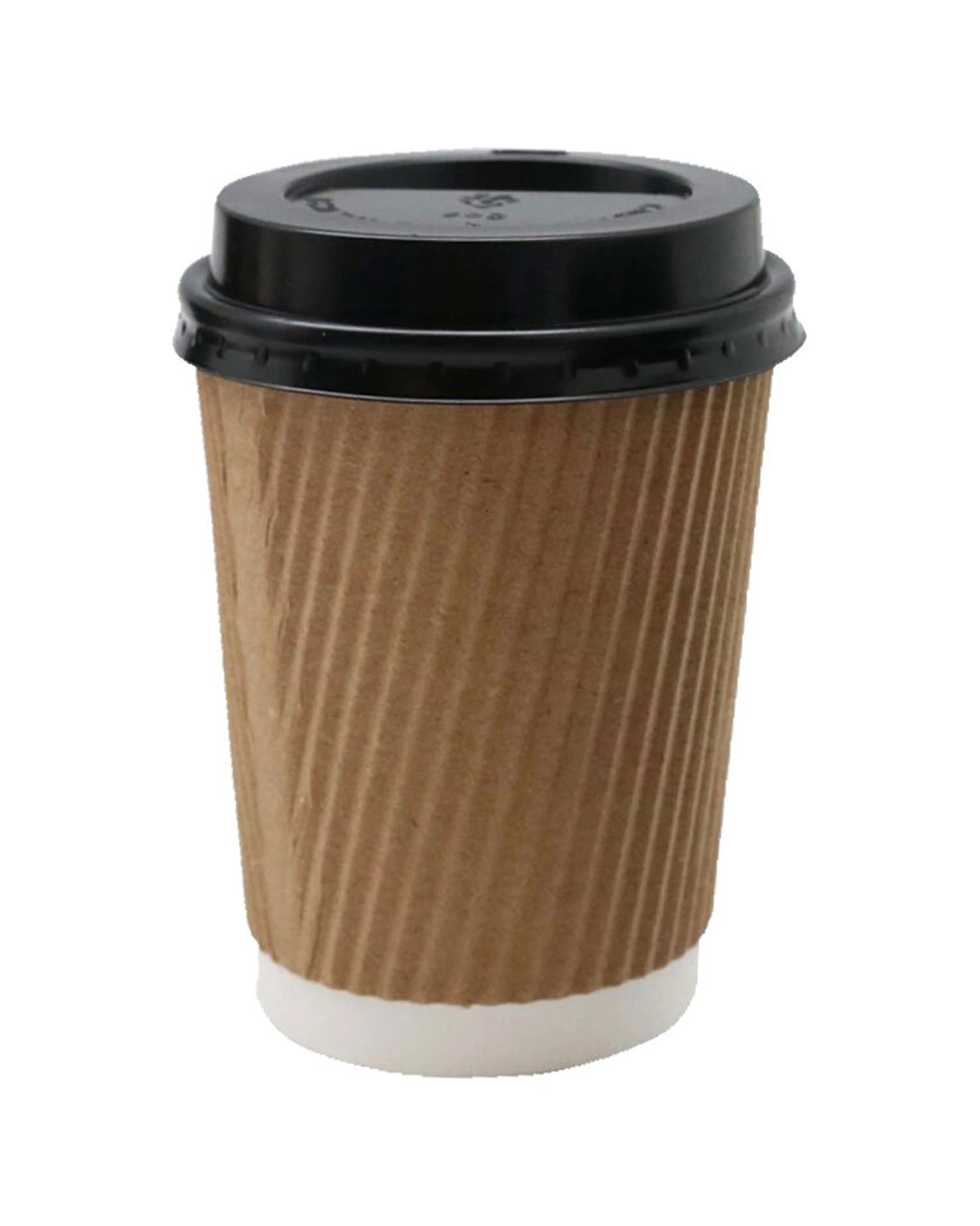 3 Lemon & Lime 3x 12pc 280ml Ripple Wall Coffee Cups With Lids - Multi, 3 of 3