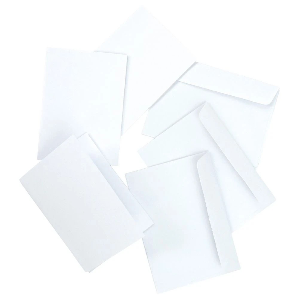 3 Quill A6 Cards and Envelopes Linen White 15 Pack, 3 of 5