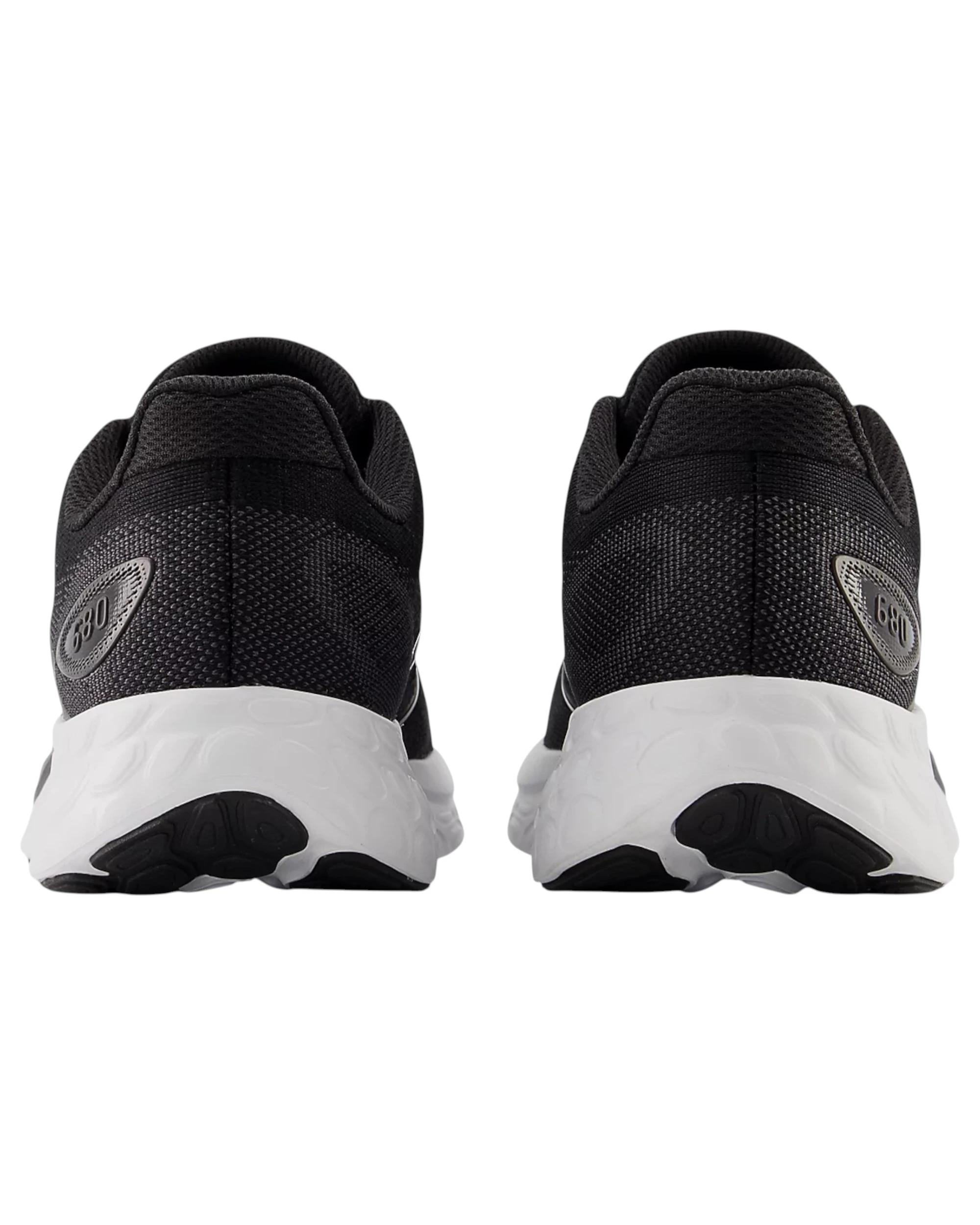6 New Balance Womens Fresh Foam 680 Athletic Running Shoes BLACK/WHITE, 6 of 6