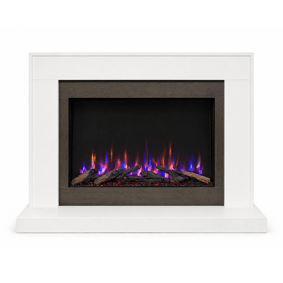 7 Moda Living Nilla Hearth Pure White Mantel Electric Fireplace Suite - White, 7 of 10