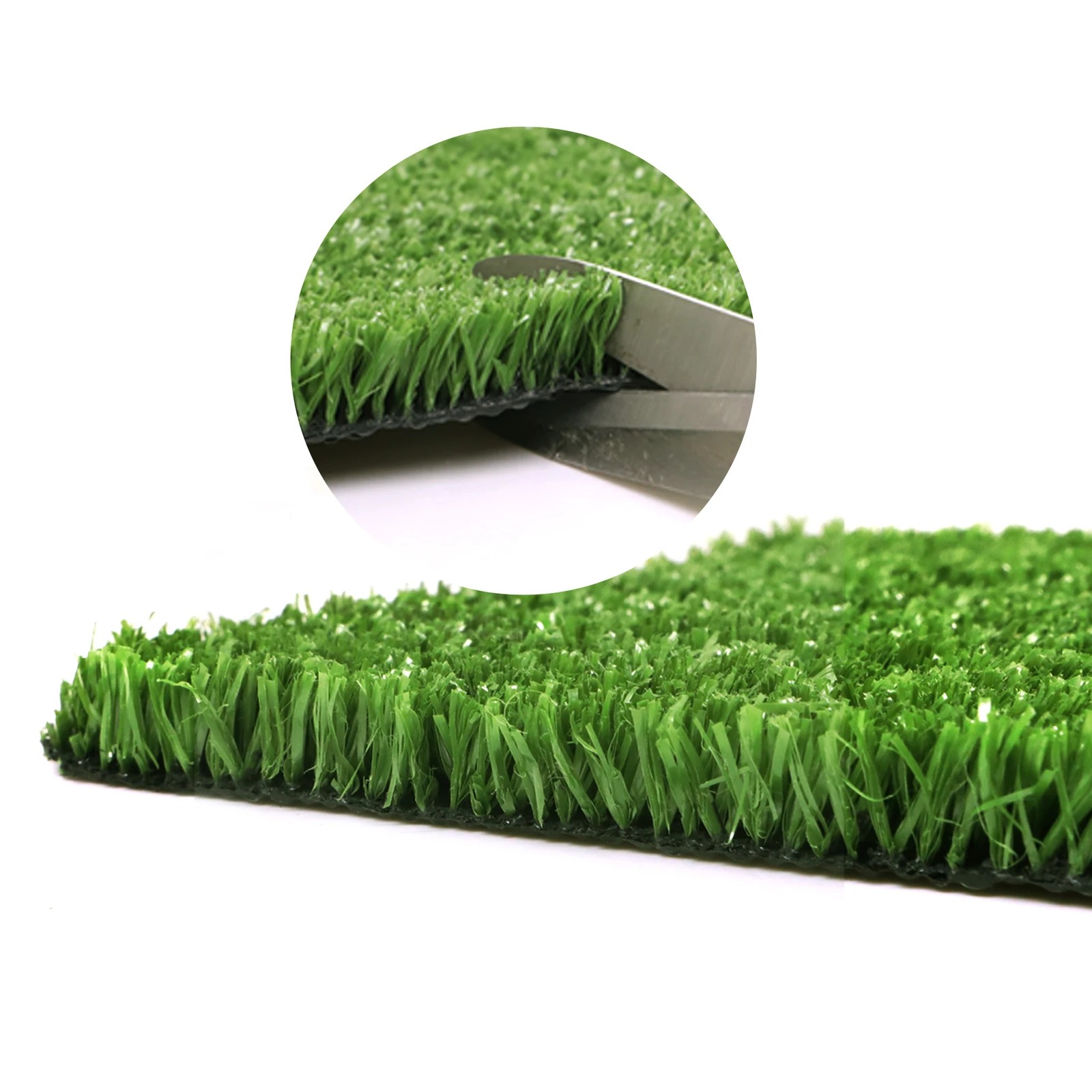 3 Artificial Grass 12mm 20sqm Synthetic Turf Gloss Fake Lawn 2mx10m - Green, 3 of 5