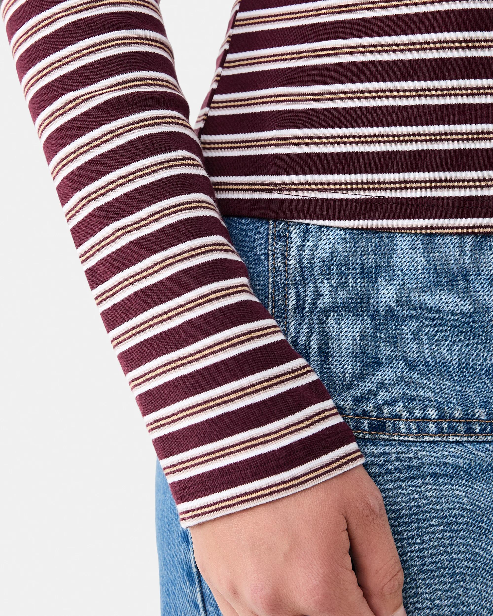 7 Long Sleeve Stripe Cardigan Portstripe, 7 of 7