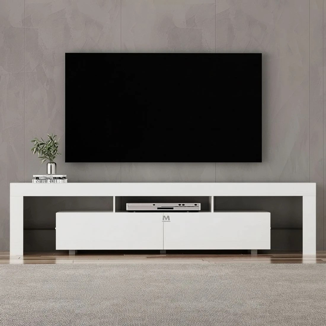 8 Artiss TV Cabinet Entertainment Unit Stand RGB LED 200cm - White, 8 of 8