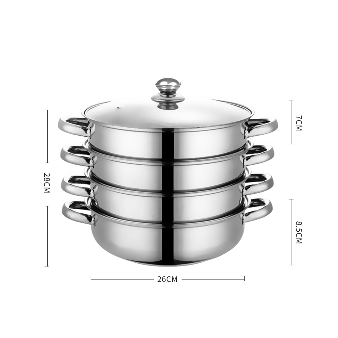 5 Toque Stainless Steel Steamer 4 Tier, 5 of 7