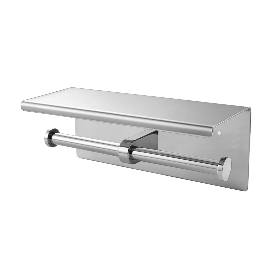 2 Traderight Toilet Paper Holder Double Roll - Silver, 2 of 7