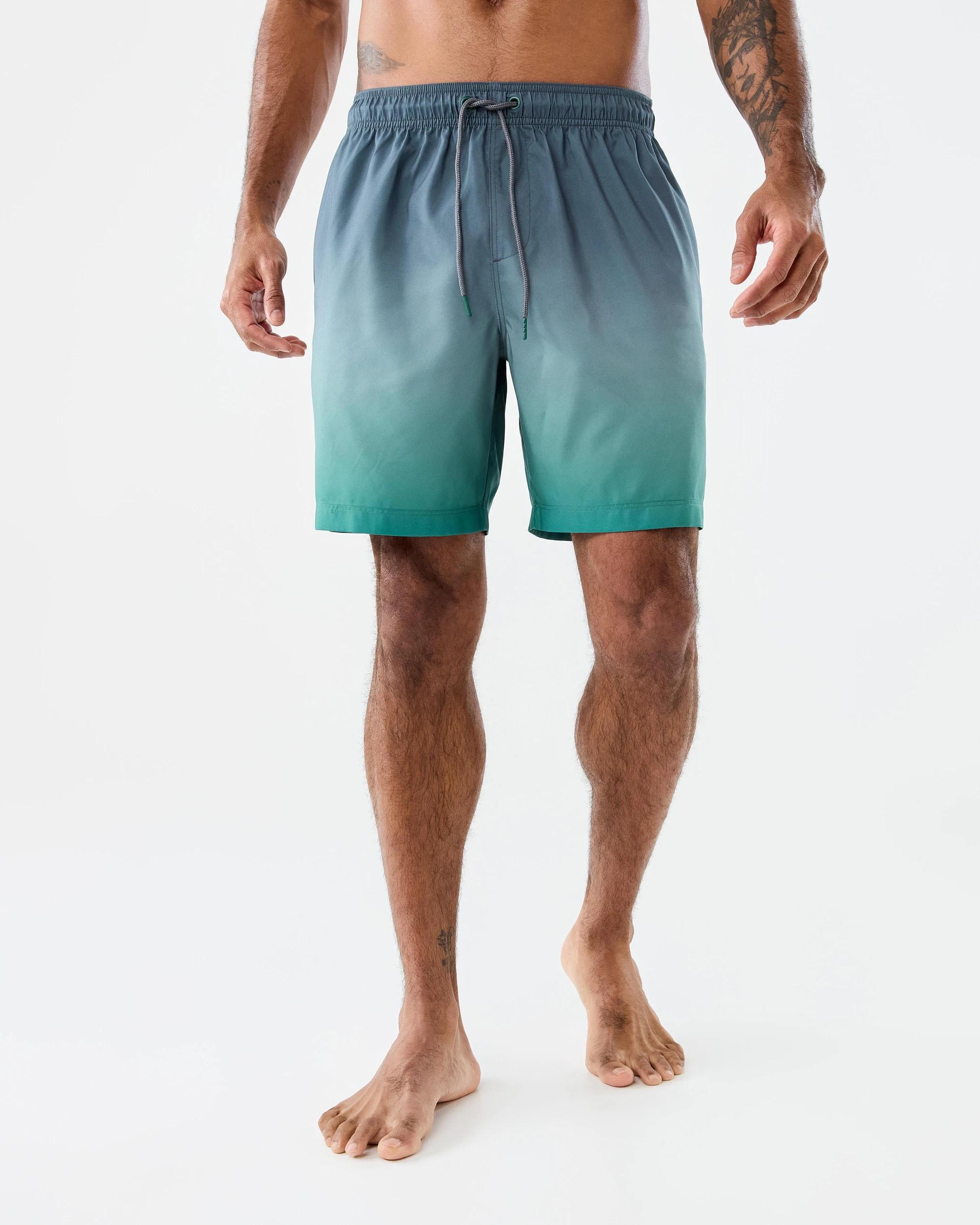 7 Regular Print Swim Boardshorts Grn Grad, 7 of 7