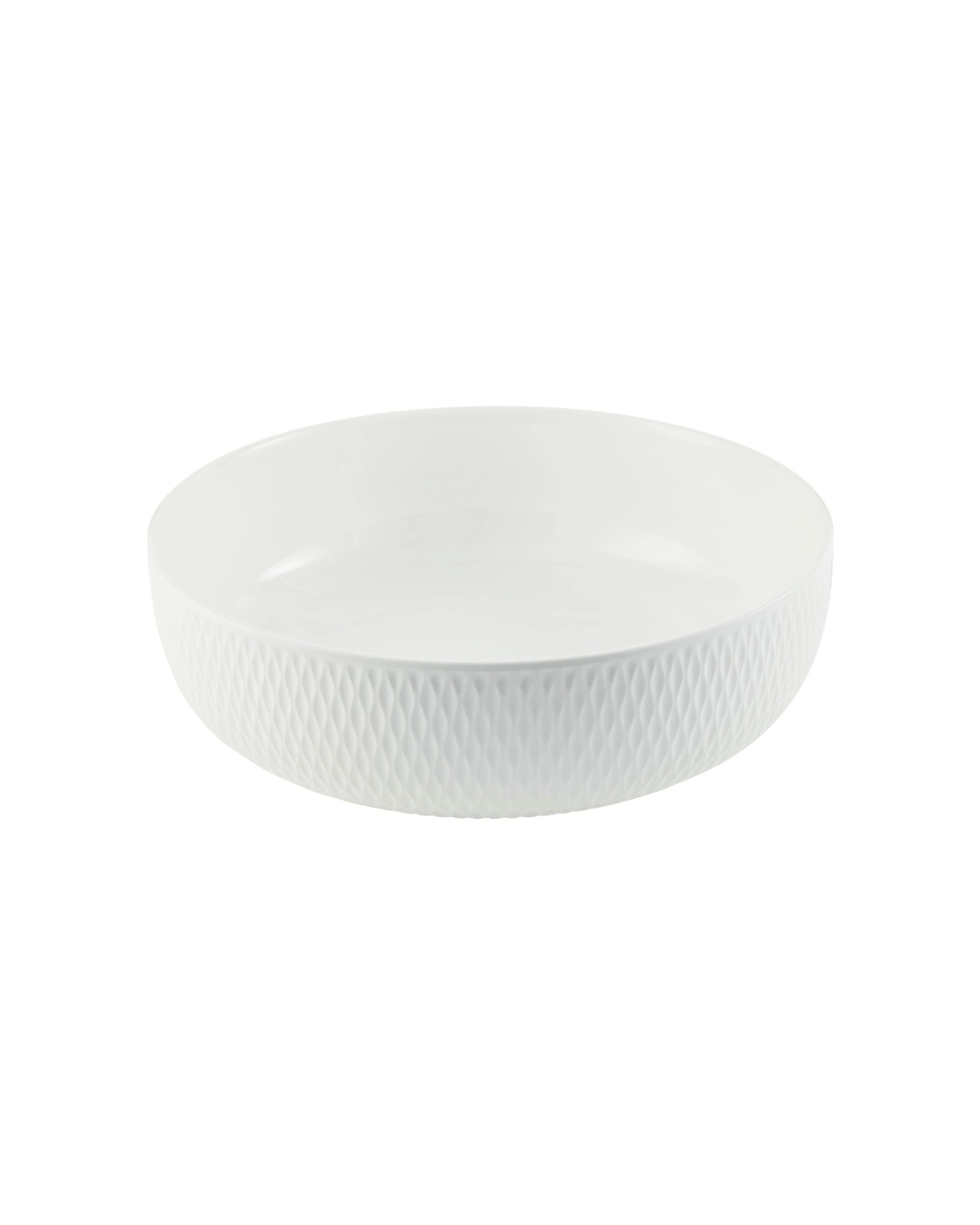 1 Maxwell & Williams Basics Diamonds Serving Bowl 30x9.5cm Porcelain Durable Elegant - White, 1 of 3