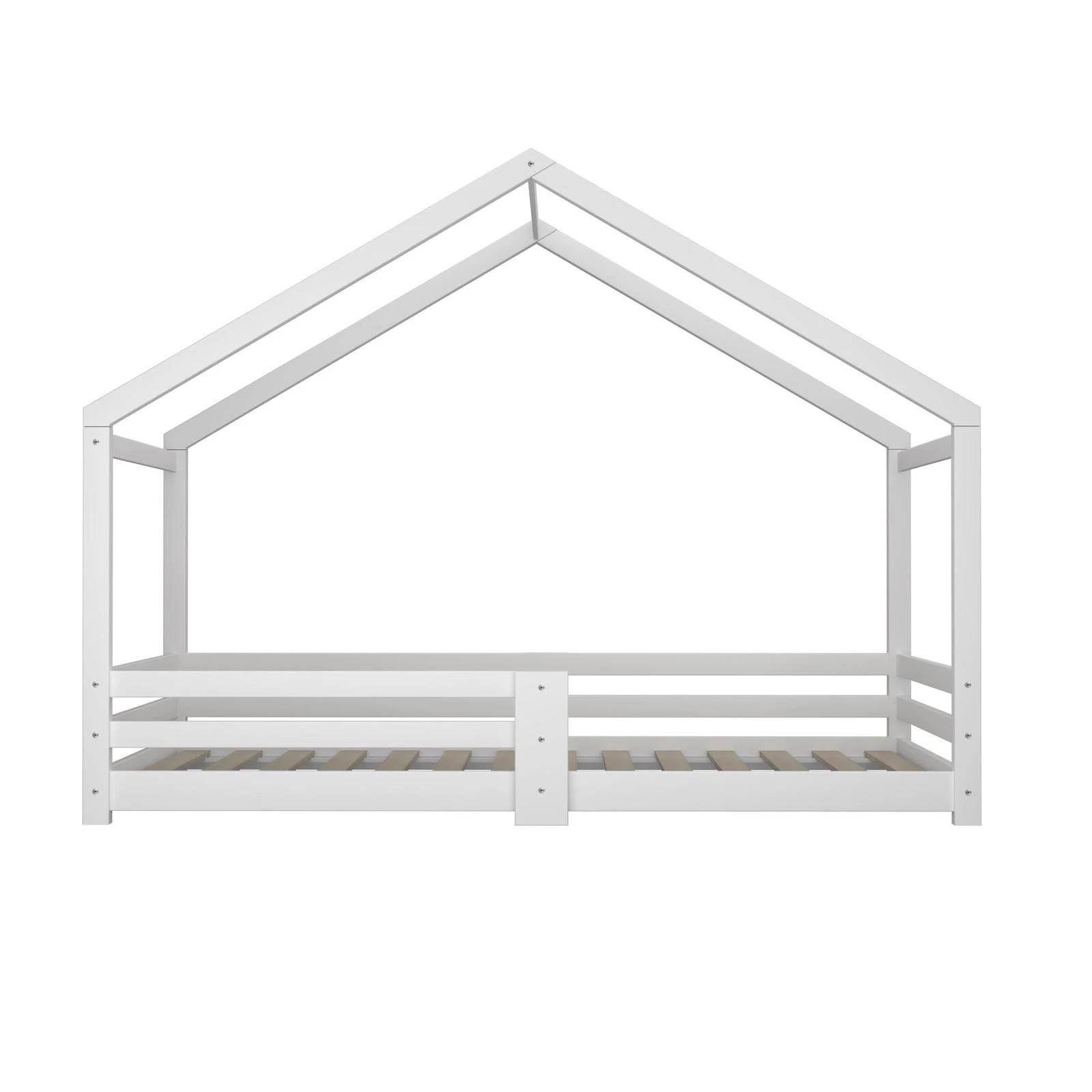 5 Oikiture Kids Bed Frame Single Wooden Bedframe Timber Platform
 - Natural, 5 of 10