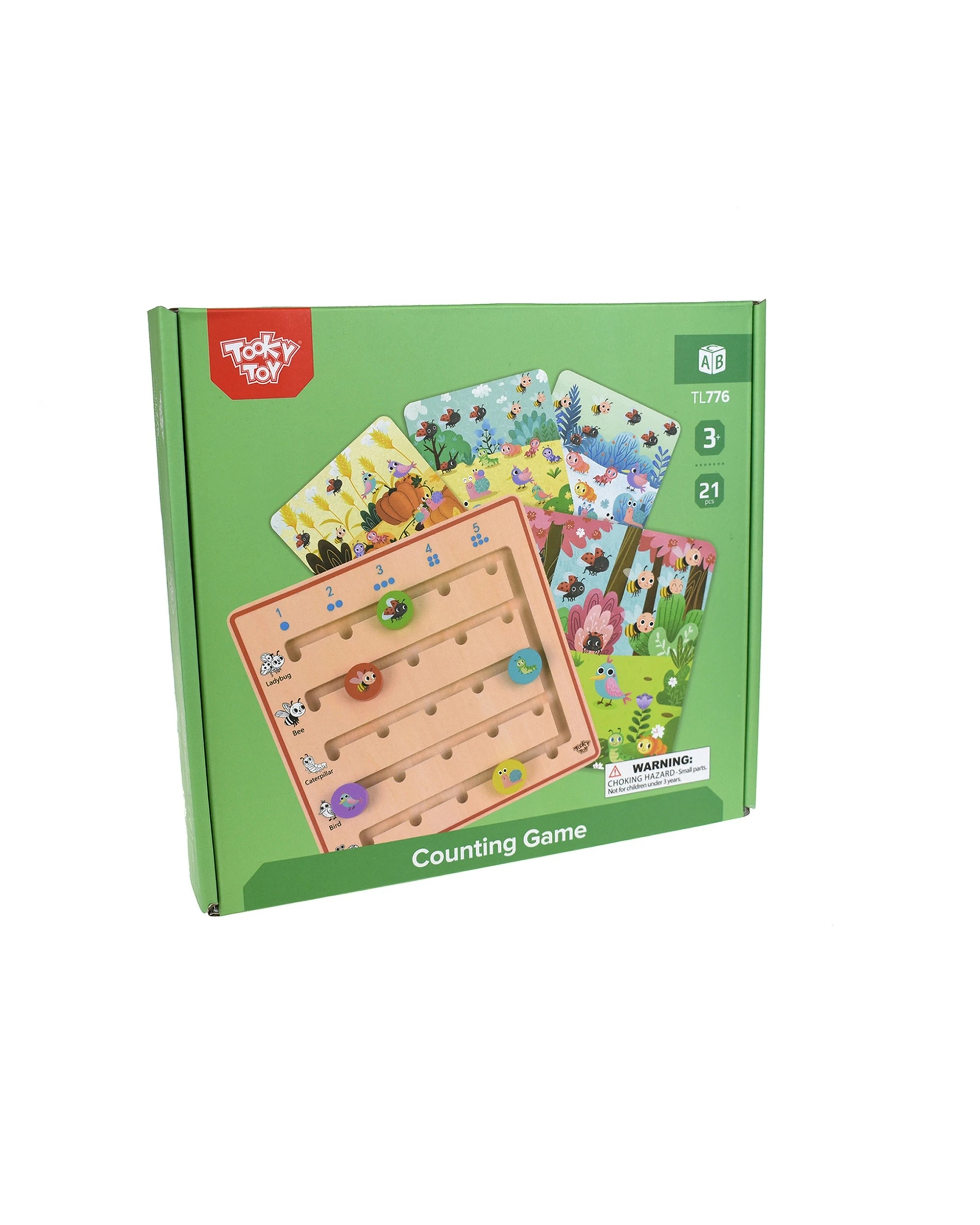 2 Tooky Toy 21pc Wooden Counting Game Educational Learning Activity Play Kids - Multi, 2 of 2